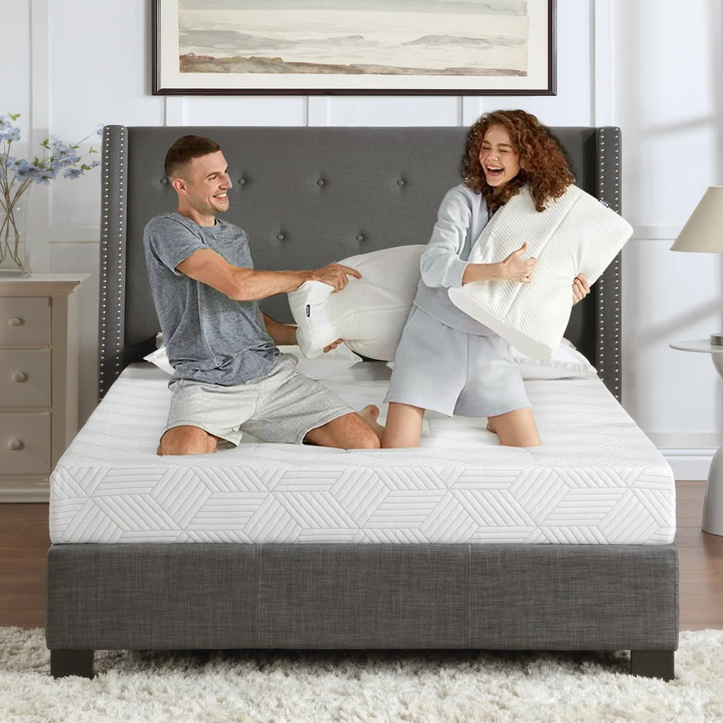 Twin Size Mattress Gel Memory Foam Bed Mattress in a Box Medium Firm and Good Support Removable and Washable Design Breathable Fabric Small Compression Packaging for Kids and Adults