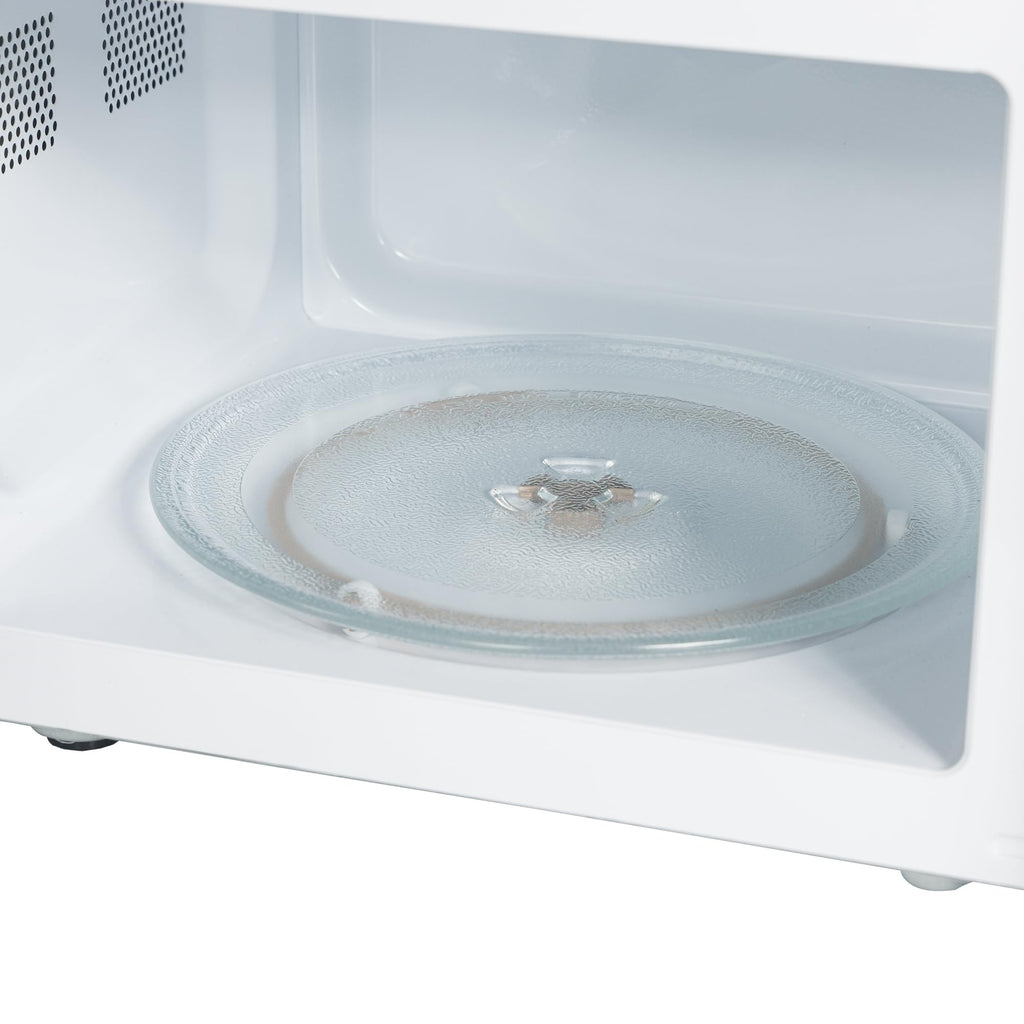 Haden 700 Watt 0.7 Cubic Foot Microwave Oven with Digital Controls, Defrost, and Instant Start Countertop Small Appliance, Ivory/Chrome