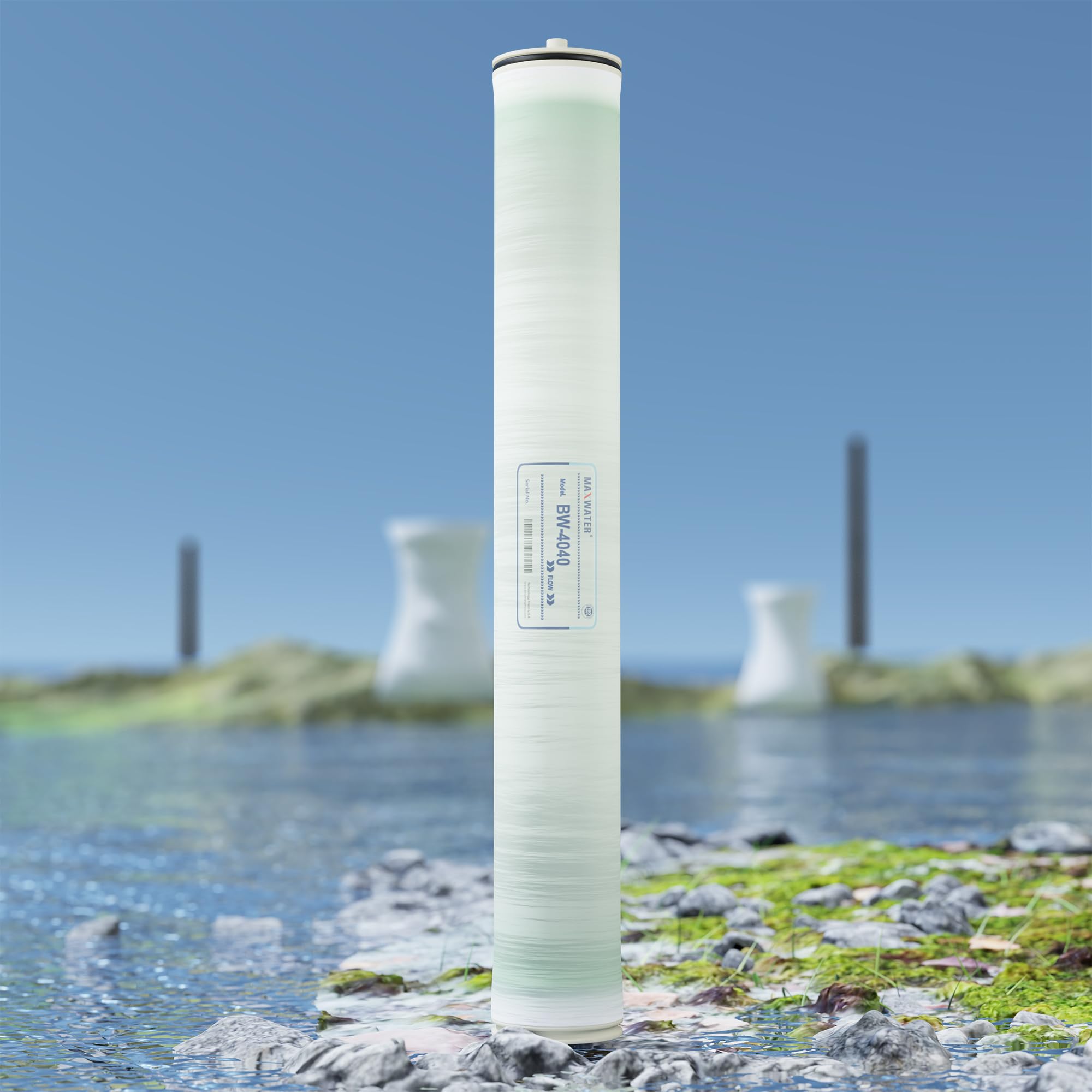 Max Water 4" x 40" BW-4040 / TW30-4040 2400 GPD Brackish Water RO Membrane Perfect for Car Wash, Whole House & Industrial Applications