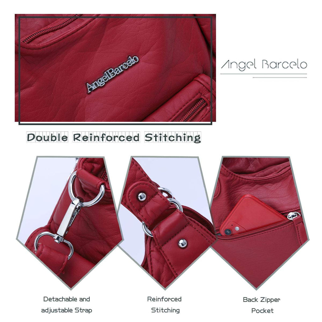 Angel Barcelo Purses for Women Soft PU Leather Shoulder Bag Crossbody Purse and Handbags
