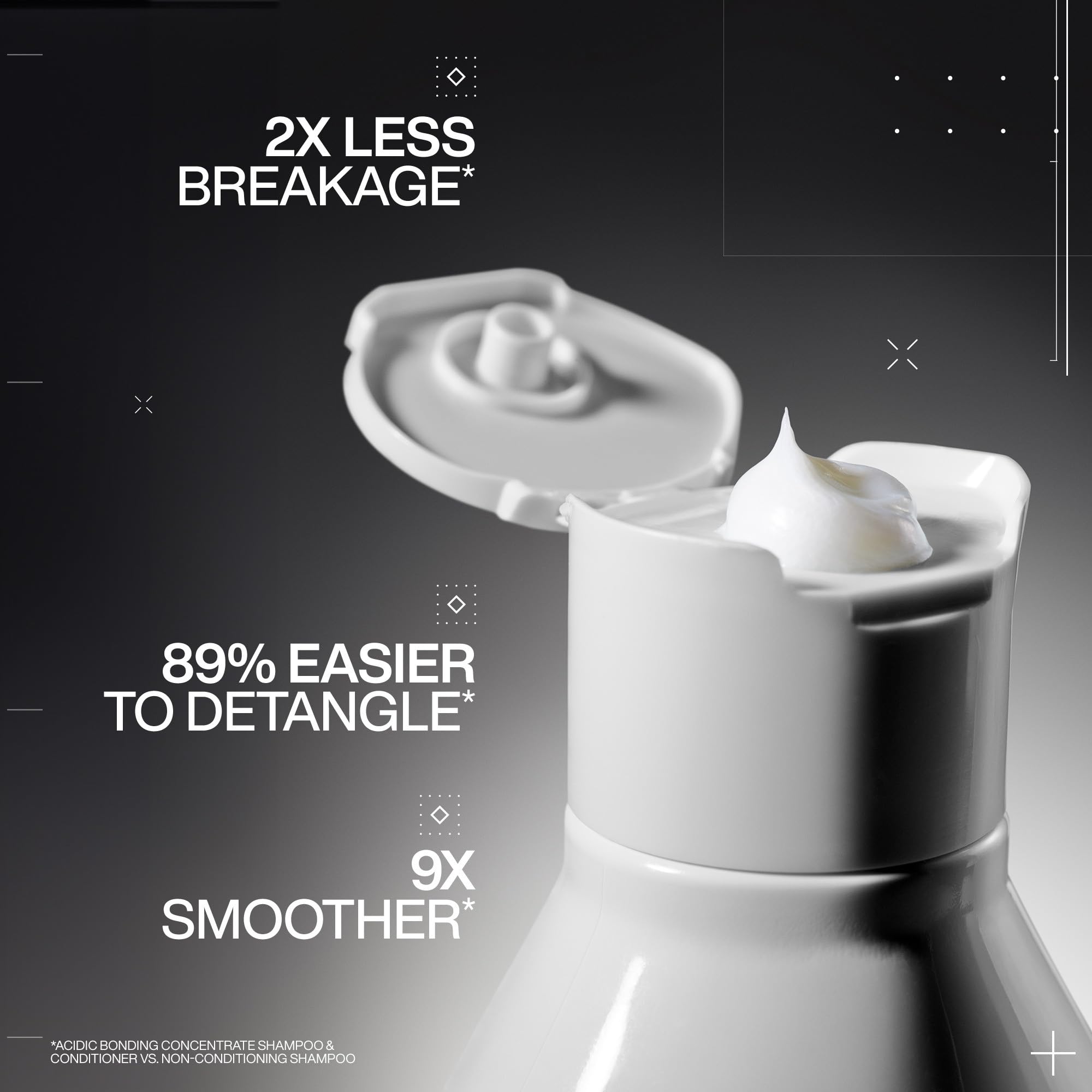 Redken Acidic Bonding Concentrate Conditioner For Damaged Hair Repair - Strengthens and Repairs Weak and Brittle Hair, Sulfate-Free, With Citric Acid