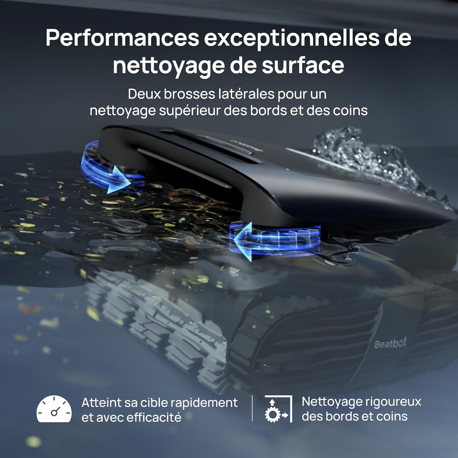 Beatbot AquaSense 2 Ultra Pool Vacuum Robot, Pool Mapping with AI Camera, AI Cruise Debris Detection, Multi-Level Platform Cleaning, 5-in-1 Cleaning, Superior Surface Cleaning – Midnight Blue