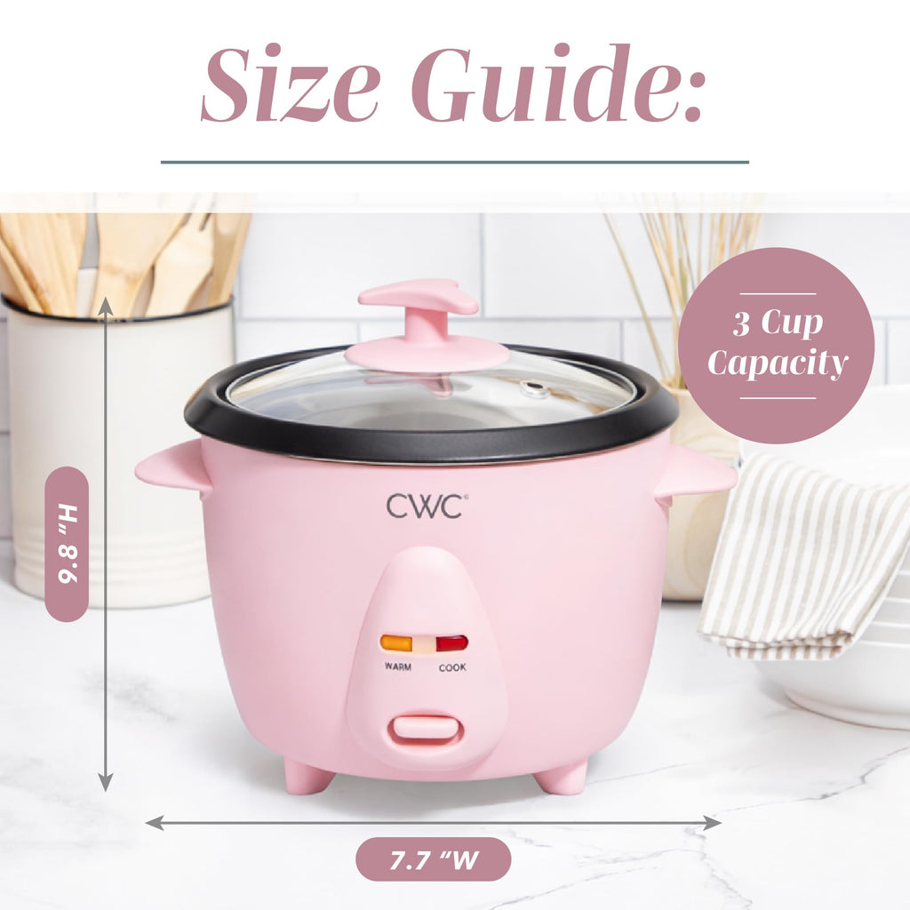 COOK WITH COLOR 6 Cup Rice Cooker 300W - Effortless Cooking and Perfectly, Cooks 3 Cups of Raw Rice for 6 Cups of Cooked Rice, Floral Blue
