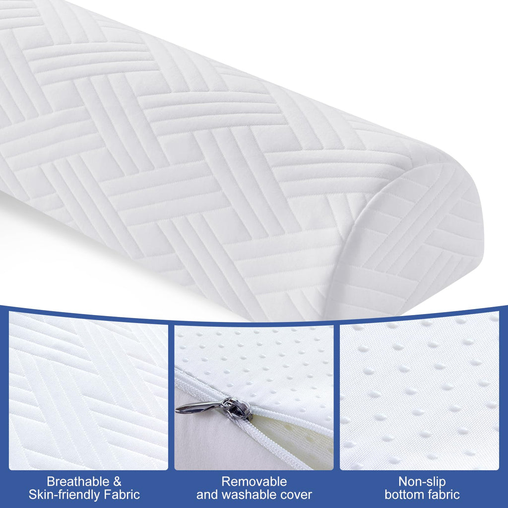 Ceekliybear 1-Pack Premium Foam Bed Bumpers for Toddler, Non-Slip Bed Rails for Toddlers for Twin, Queen, King Beds, Machine Washable Bumpers Cover for Easy Care（Size：52" x 7" x 5"）