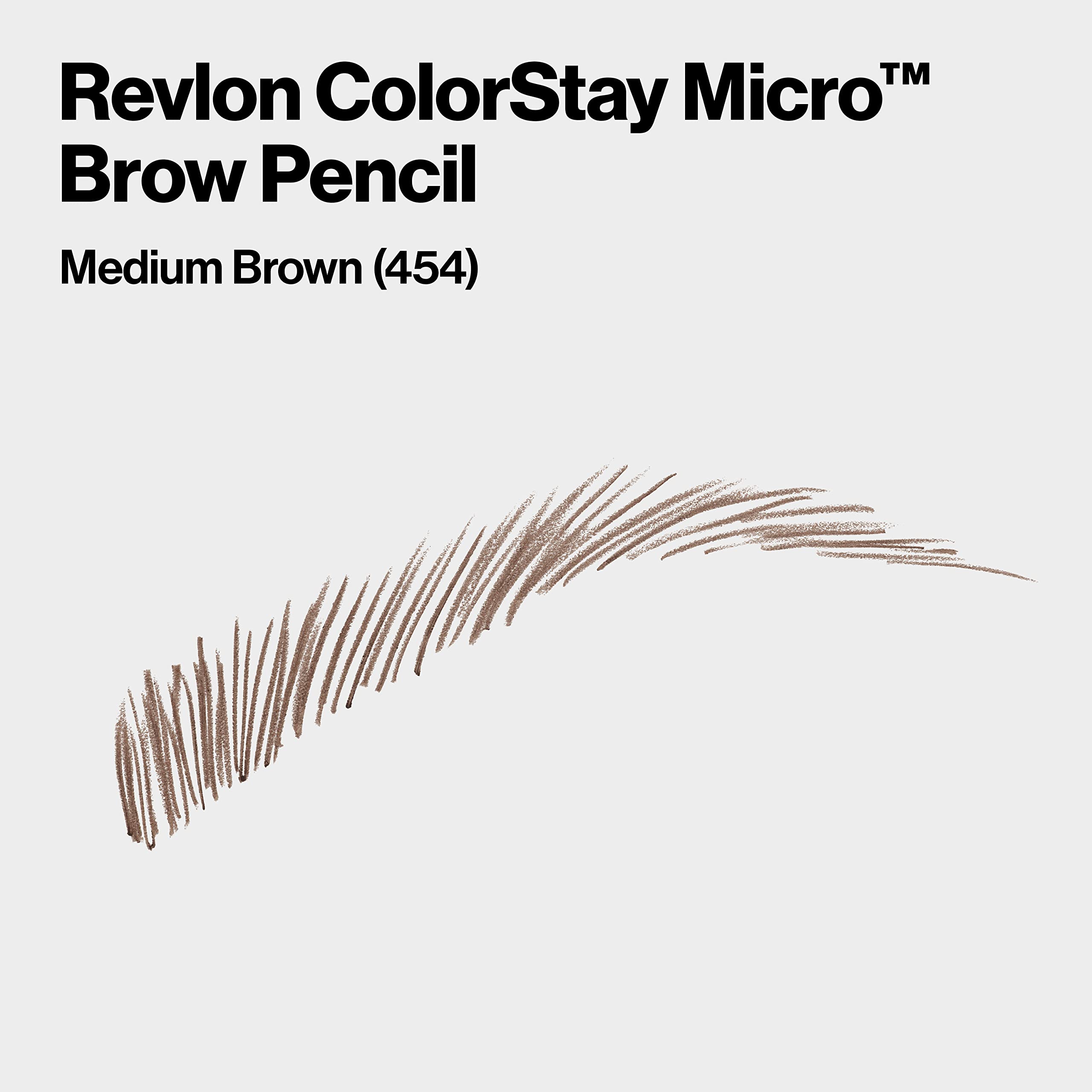 Revlon ColorStay Micro Eyebrow Pencil with Built In Spoolie Brush, Infused with Argan and Marula Oil, Waterproof, Smudgeproof, 451 Ash Blonde, 0.003 oz