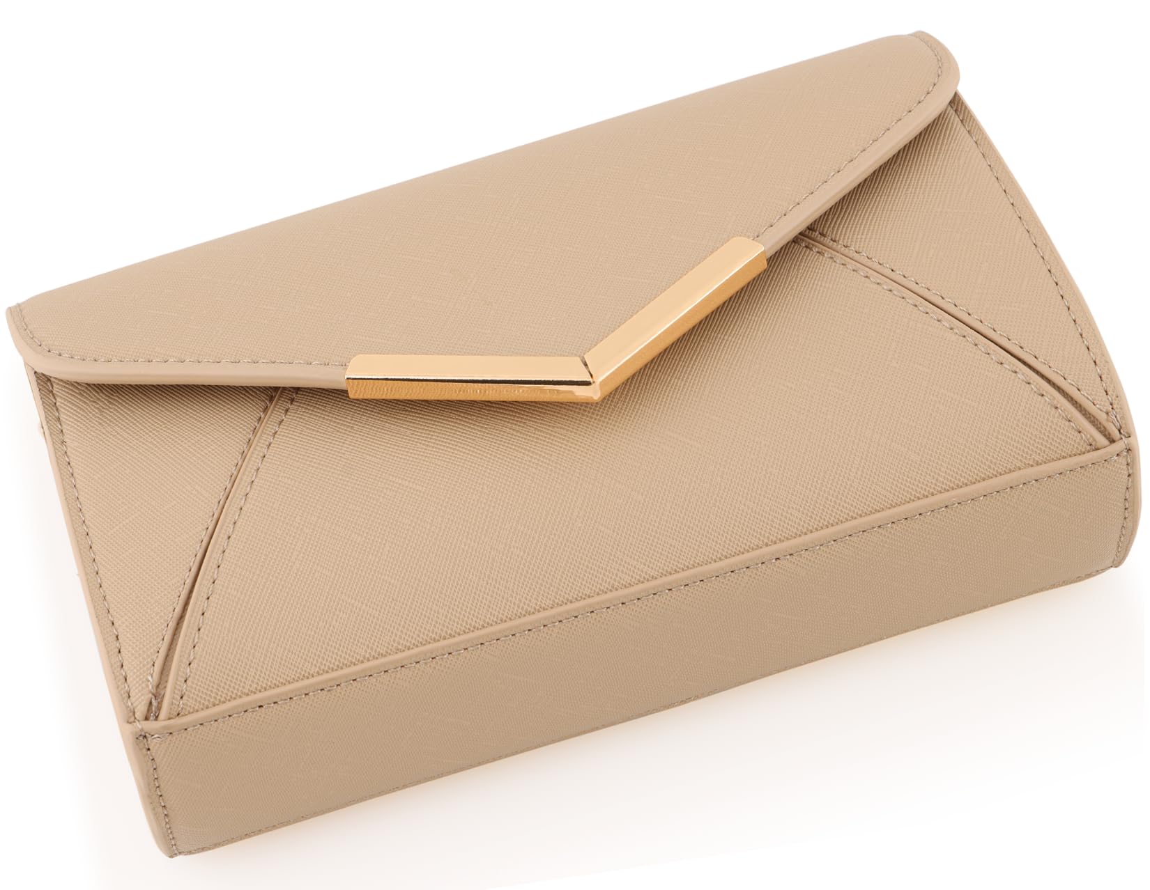 DEXMAY Women Envelope Clutch Faux Saffiano Leather Evening Handbag Foldover Clutch Bag Formal Dressy Purse