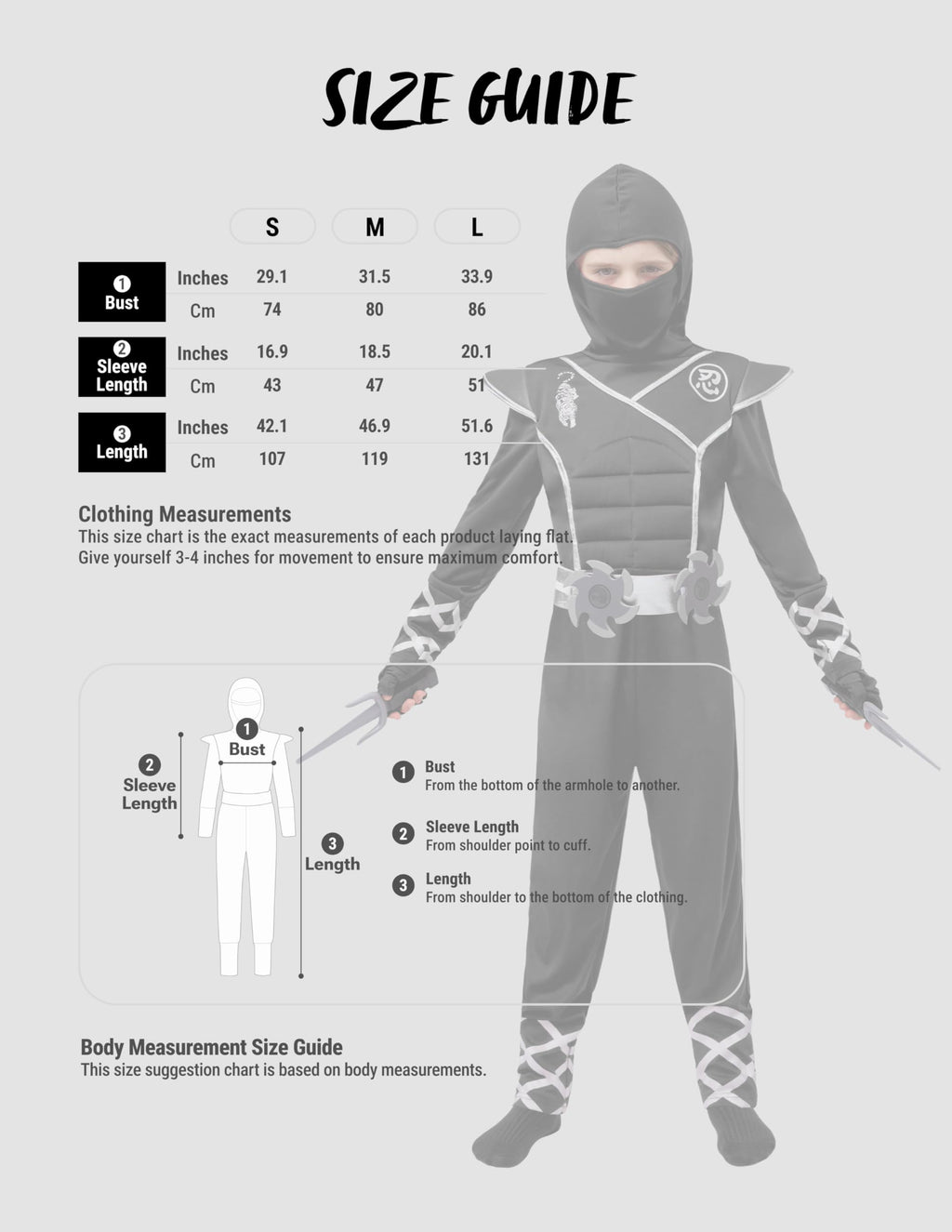 Spooktacular Creations Halloween Ninja Costume, Ninja Outfit Set for Kids, Halloween Costumes for Boys Dress Up Party