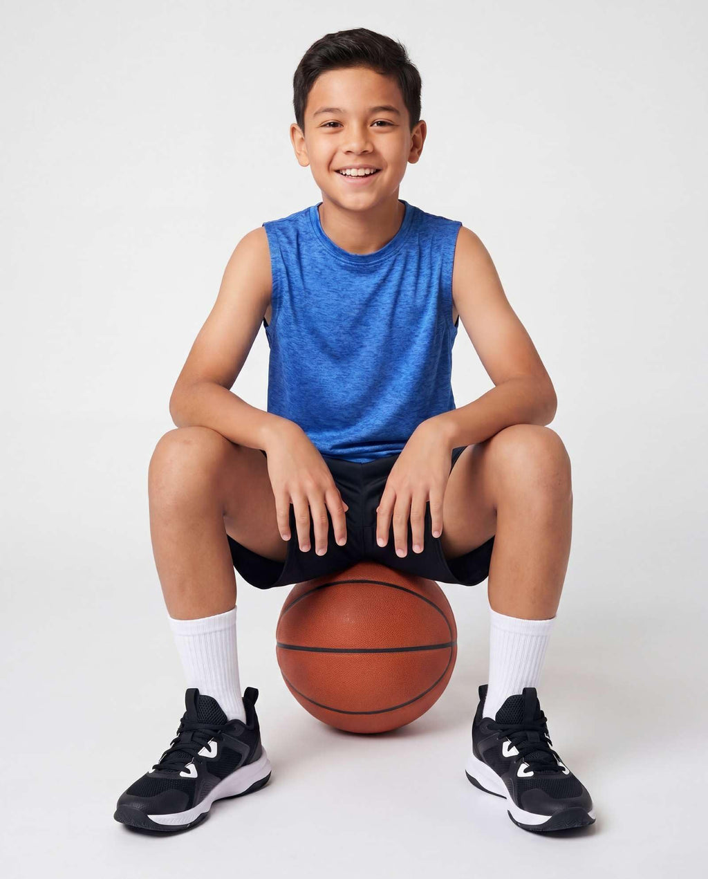 Real Essentials 5 Pack: Boys Dry-Fit Active Athletic Performance Tank Top