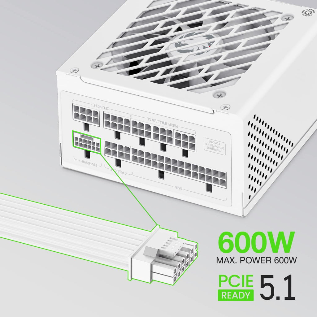 GAMEMAX SFX Power Supply 650W, Full Modular, 80 Plus Gold PSU (GS-650G BK)