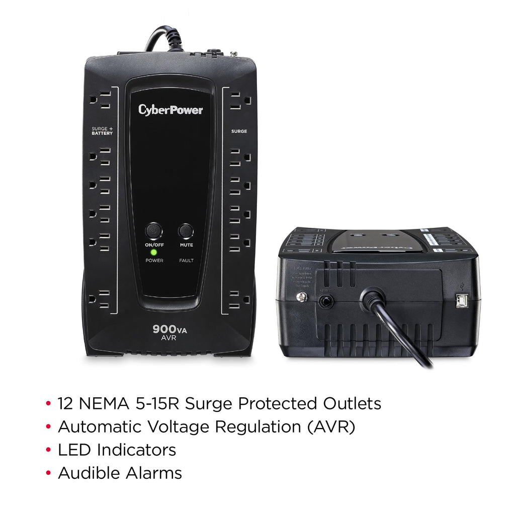 CyberPower AVRG750U AVR UPS System, 750VA/450W, 12 Outlets, Compact