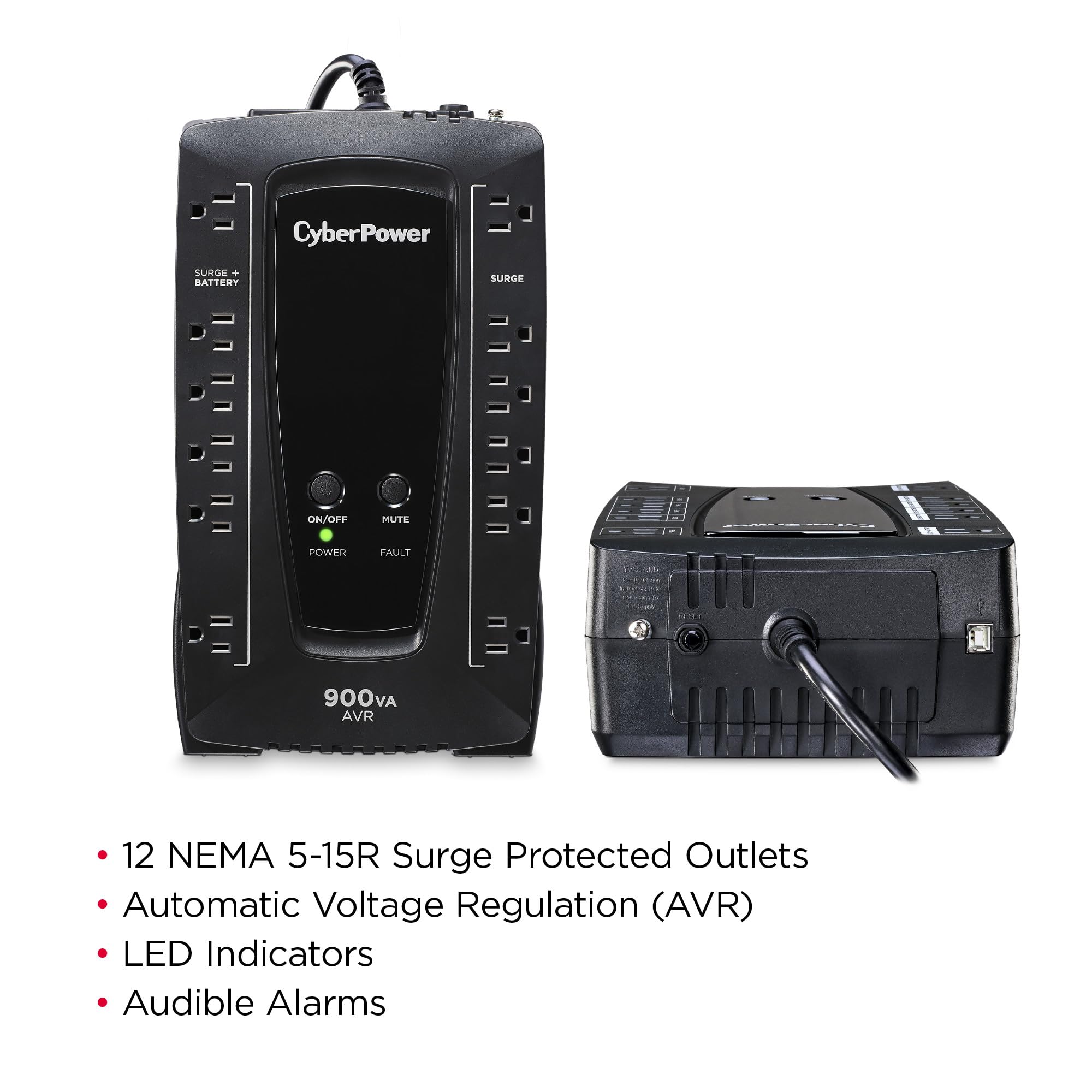 CyberPower AVRG750U AVR UPS System, 750VA/450W, 12 Outlets, Compact
