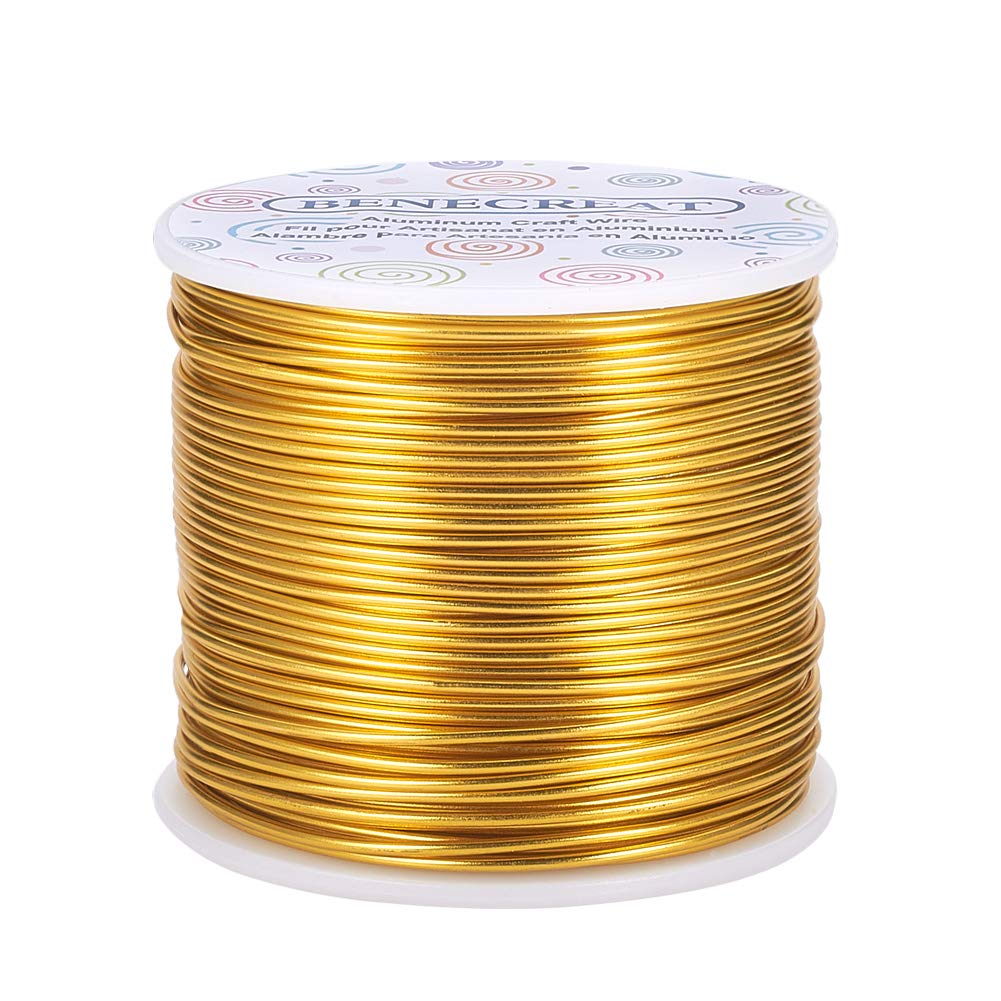 BENECREAT 9 Gauge Jewelry Craft Aluminum Wire 55 Feet Bendable Metal Sculpting Wire for Halloween Craft Floral Model Skeleton Making (Black, 3mm)