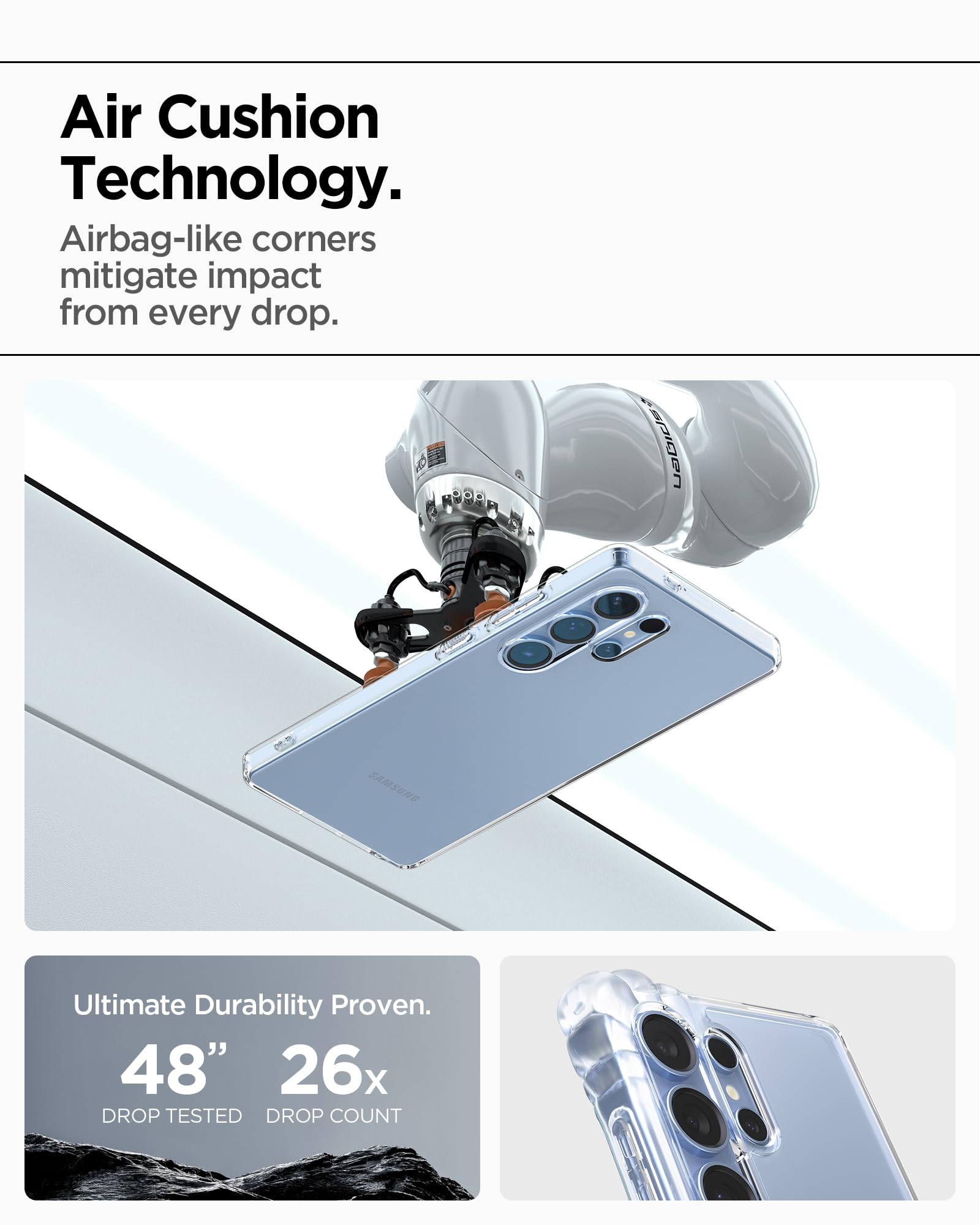 Spigen Liquid Crystal Designed for Galaxy S24 Case (2024) [Military-Grade Protection] - Crystal Clear