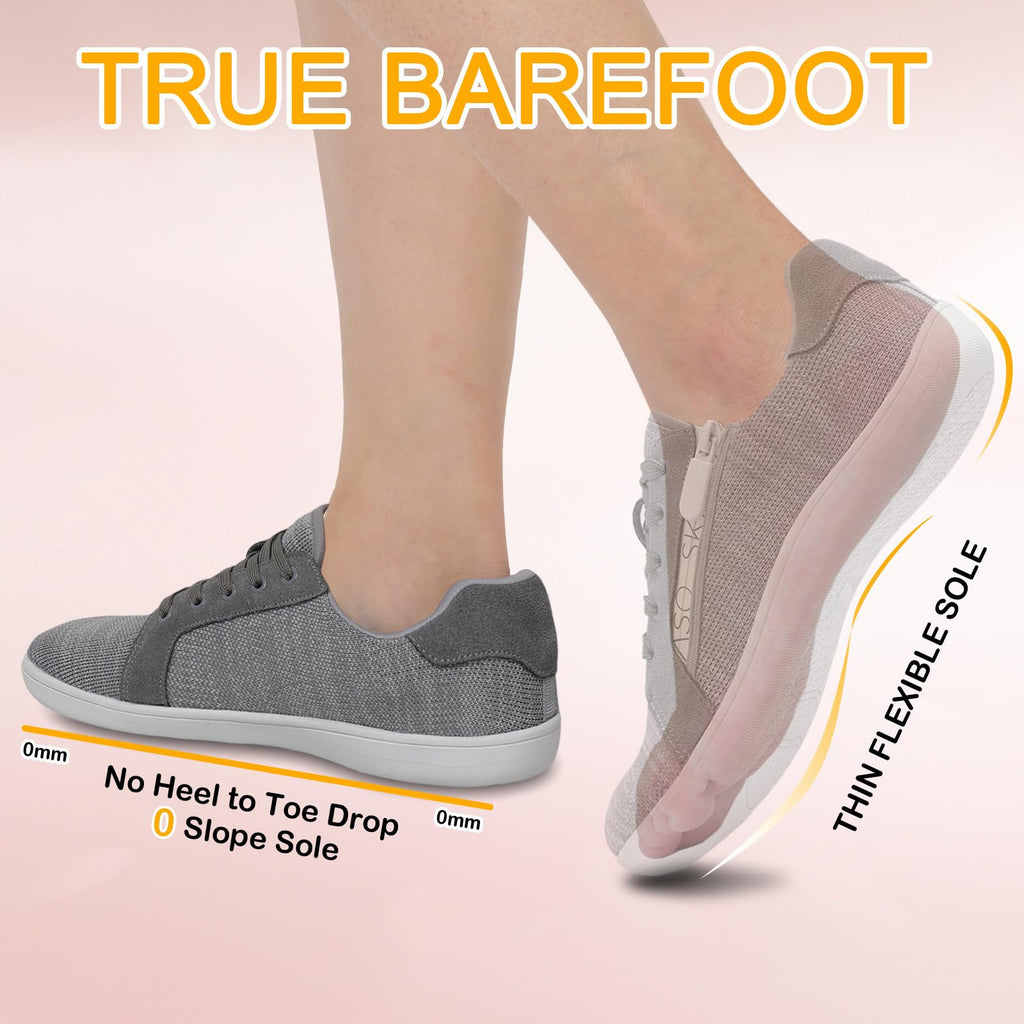 Womens Barefoot Walking Shoes Wide Toe Fashion Sneakers Comfortable Casual Shoes Zero Drop Minimalist Shoes