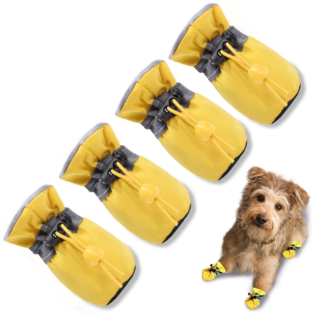 Dog Shoes for Hot Pavement, Summer Dog Boots & Paw Protector, Anti-Slip Sole Dog Booties with Reflective Straps Dog for Small Medium Dogs 4PCS (A-Pink, Size 3: 1.37"(Width))