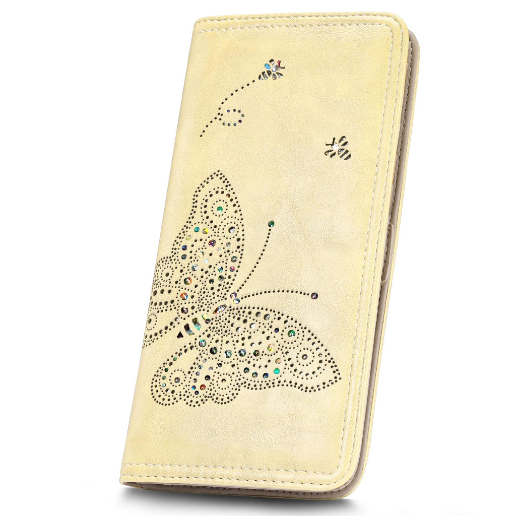 KITEVIUN RFID Wallet Women Ultra Slim Thin Womens Wallet Compact Clutch Long Ladies Wallet for Women WHITE