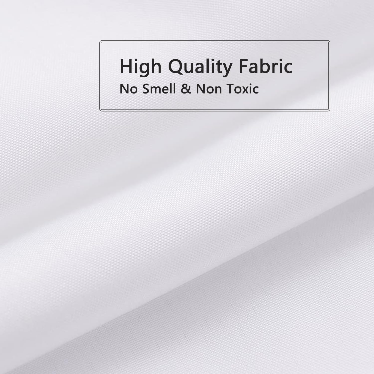 LLSCL Fabric Shower Curtain Liner with Magnets, Waterproof Hotel Quality, 72 x 72 Machine Washable