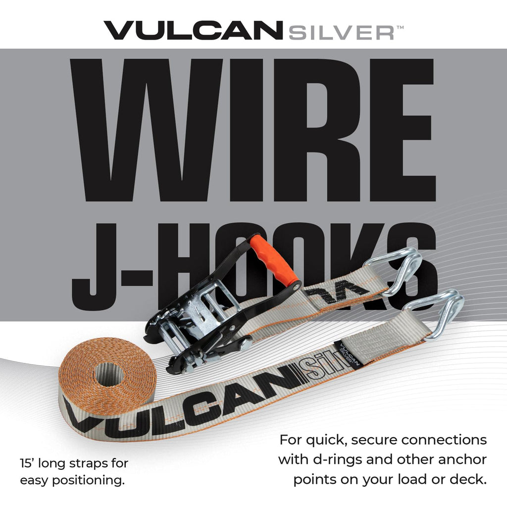VULCAN Complete Axle Strap Tie Down Kit with Snap Hook Ratchet Straps - Classic Yellow - Includes (4) 22 Inch Axle Straps, (4) 36 Inch Axle Straps, and (4) 8' Snap Hook Ratchet Straps