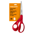 Fiskars 8" Original Orange-Handled Stainless Steel Scissors, Ergonomic and Keeps Material Flat, Sharp All-Purpose Paper and Fabric Scissors for Office, Arts, and Crafts