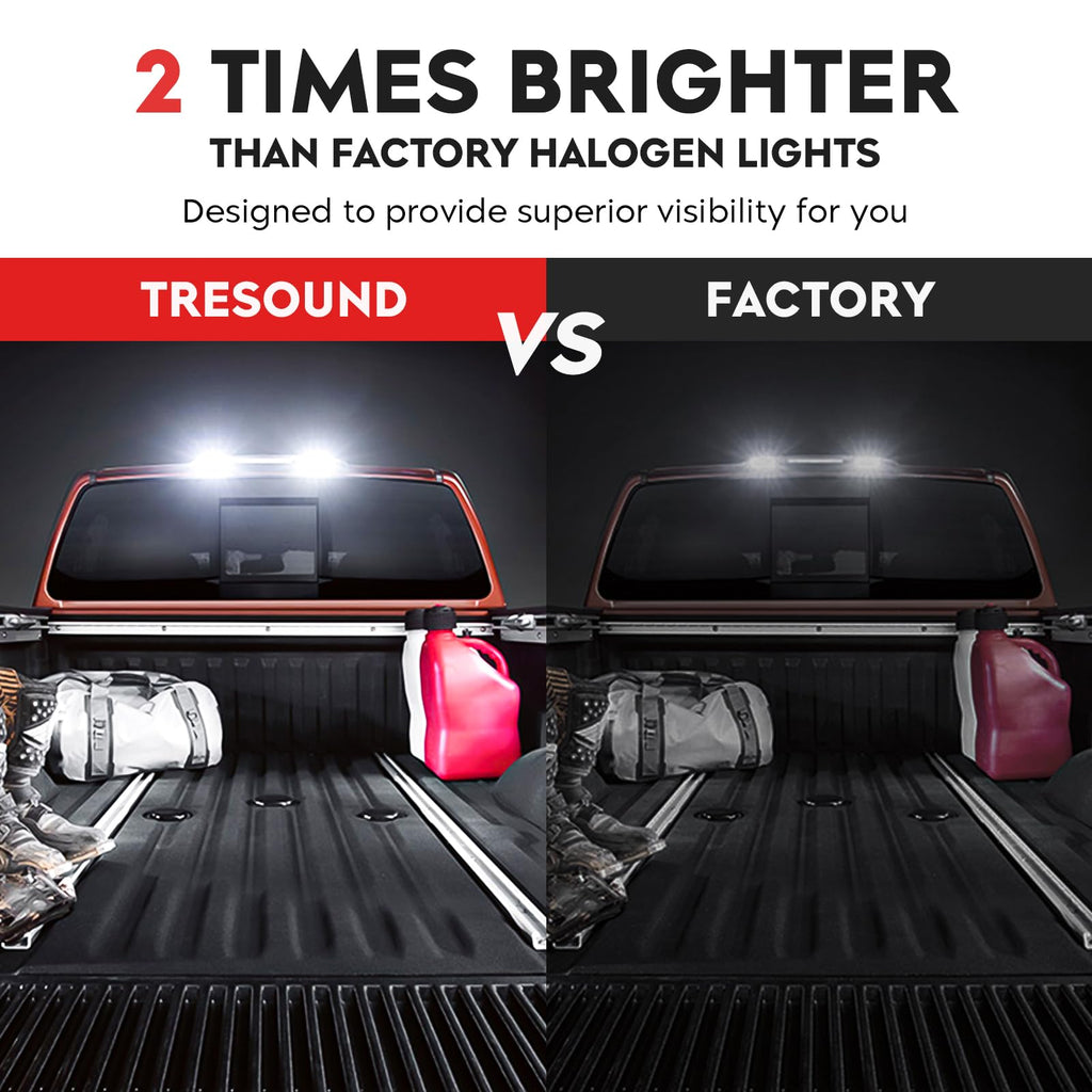 Tresound For 1994-2001 Dodge Ram 1500/2500/ 3500 Third 3rd LED Brake Light Cargo Lamp High Mount Brake Light Replacement (Black+ Smoke Lens)