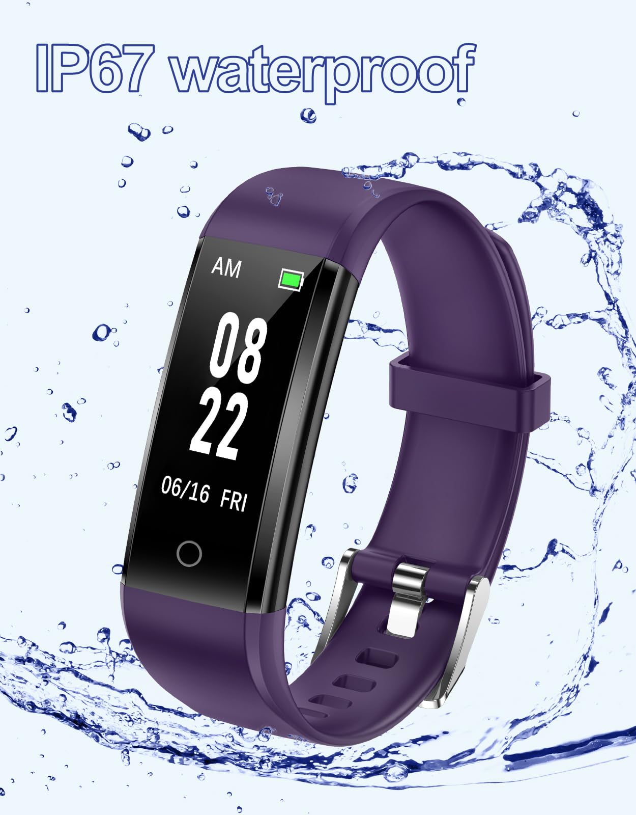 GRV Fitness Tracker Non Bluetooth Fitness Watch No App No Phone Required Waterproof Pedometer Watch with Steps Calories Counter Sleep Tracker for Men Women Parents