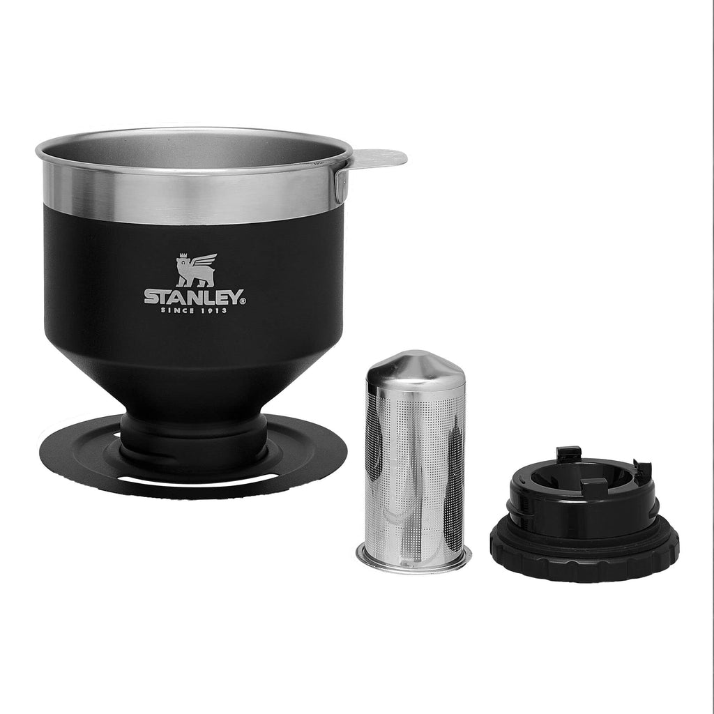 STANLEY Perfect Brew Pour Over | Manual Single Cup Coffee Maker | Drip Coffee Maker with Reusable Filter | Easy Clean Stainless Steel | BPA-Free | Charcoal Glow