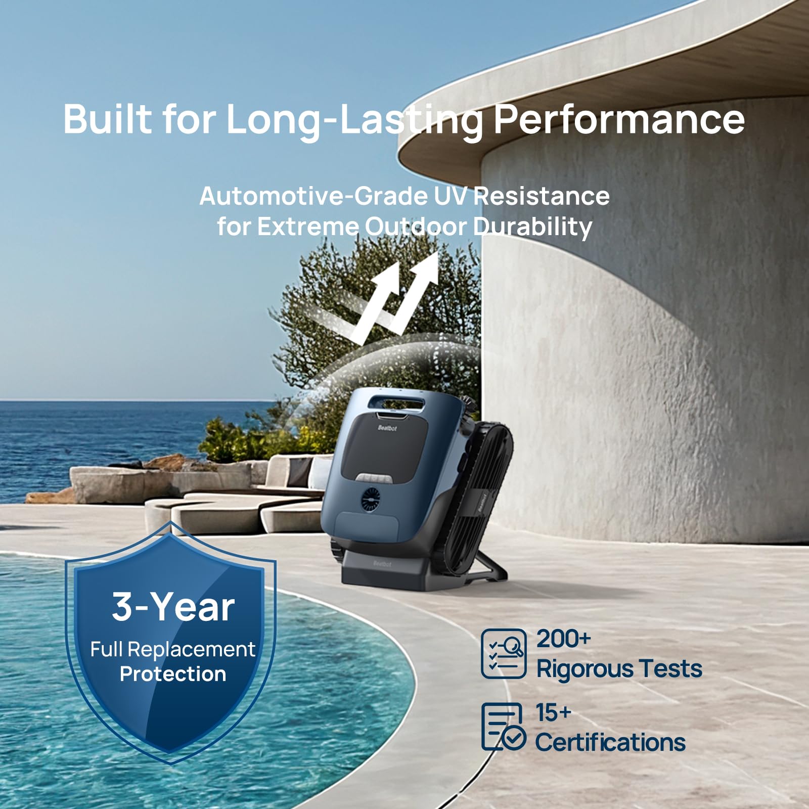 Beatbot AquaSense 2 Ultra Pool Vacuum Robot, Pool Mapping with AI Camera, AI Cruise Debris Detection, Multi-Level Platform Cleaning, 5-in-1 Cleaning, Superior Surface Cleaning – Midnight Blue