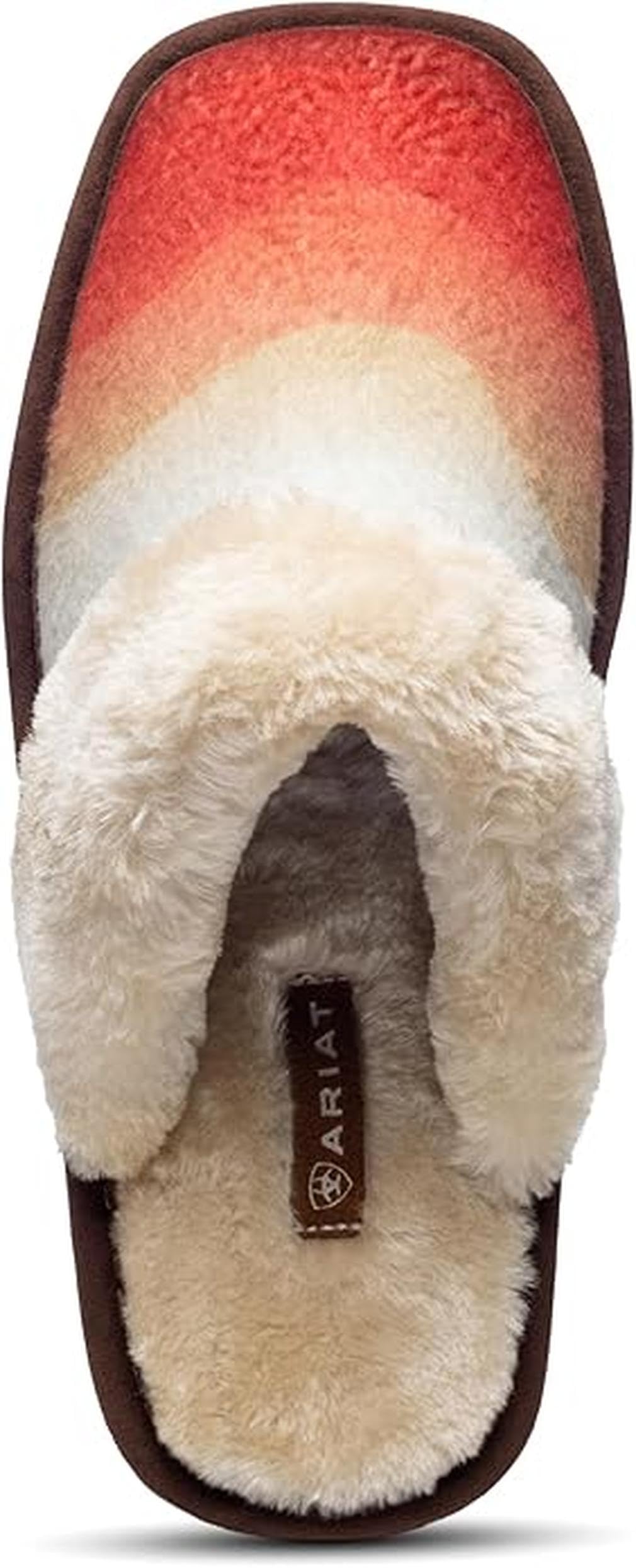 ARIAT Women's Jackie Square Toe Warm Soft Genuine Suede Leather Indoor Outdoor Slippers with Plush Collar