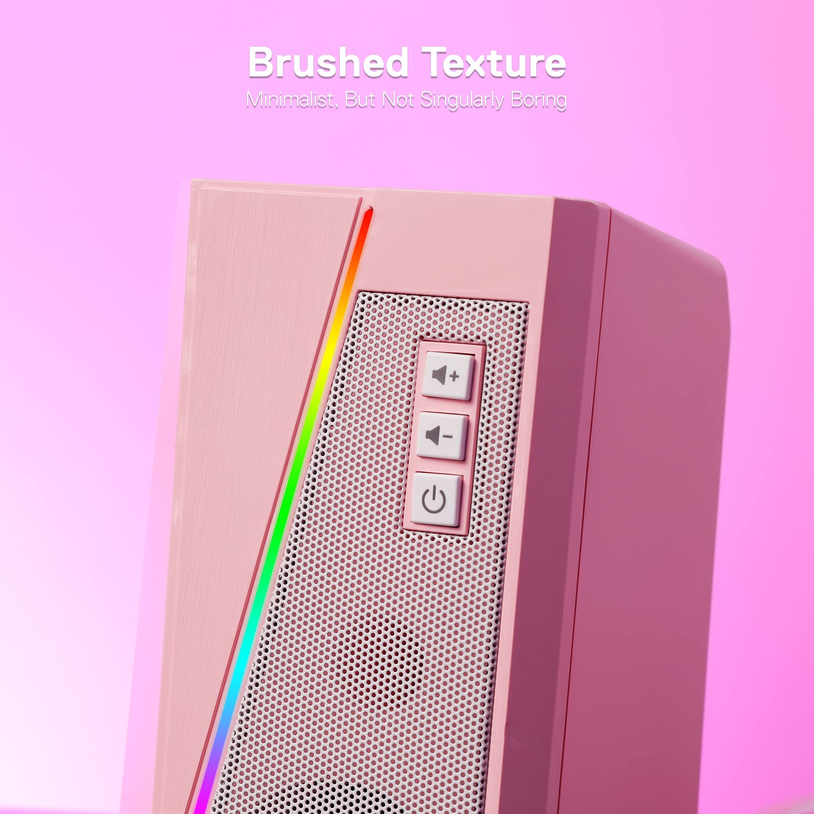 Redragon GS520 RGB Desktop Speakers, 2.0 Channel PC Computer Stereo Speaker with 6 Colorful LED Modes, Enhanced Sound and Easy-Access Volume Control, USB Powered w/ 3.5mm Cable