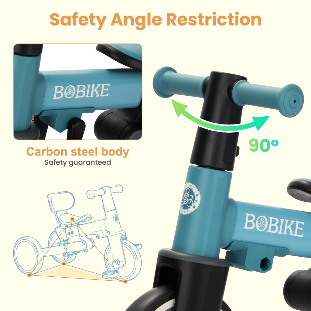 Toddler Bike with Push Handle,Tricycles for 1 to 3 Years Old, Toddler Tricycle with Push Handle for Boy Girl, Baby Balance Bike with Adjustable Seat Height and Removable Pedal (Black)
