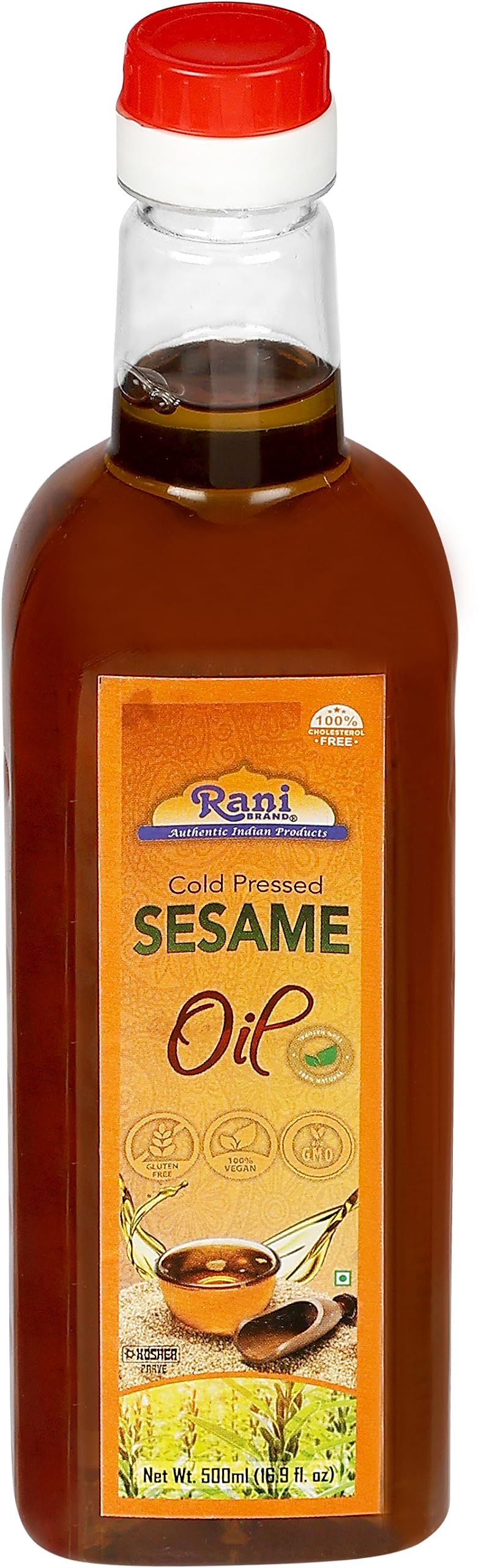 Rani Premium Oils Combo Set of 3 - Peanut Oil, Mustard Oil, Sesame Oil 16.9 Ounce (500ml) ~ Cold Pressed | 100% Natural | Kosher | NON-GMO | Vegan | Gluten Free