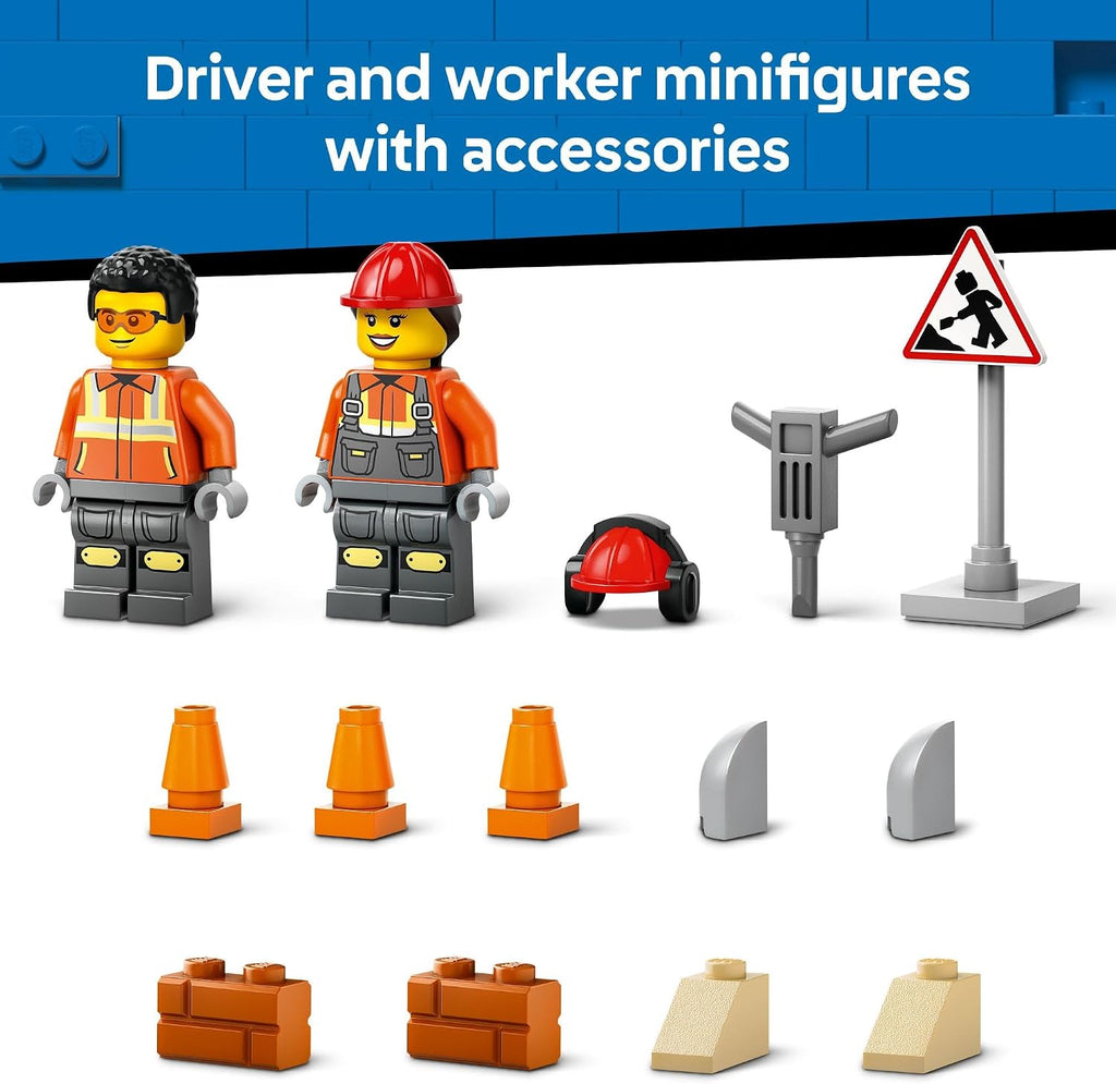 LEGO City Yellow Construction Wheel Loader Building Sensory Toy - Construction Vehicle Toy for Toddlers, Boys and Girls, Ages 4+ - Educational, Learning Gift Idea for Preschoolers - 60450