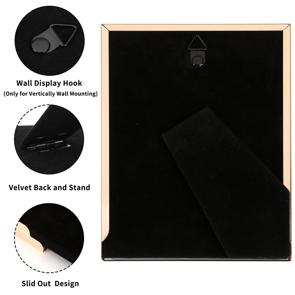 4x4 Gold Rope Design Metal Picture Frame With Mat for 3x3'', Premium Velvet Backing Real Glass Front Desktop & Wall Display Elegant Home Decor