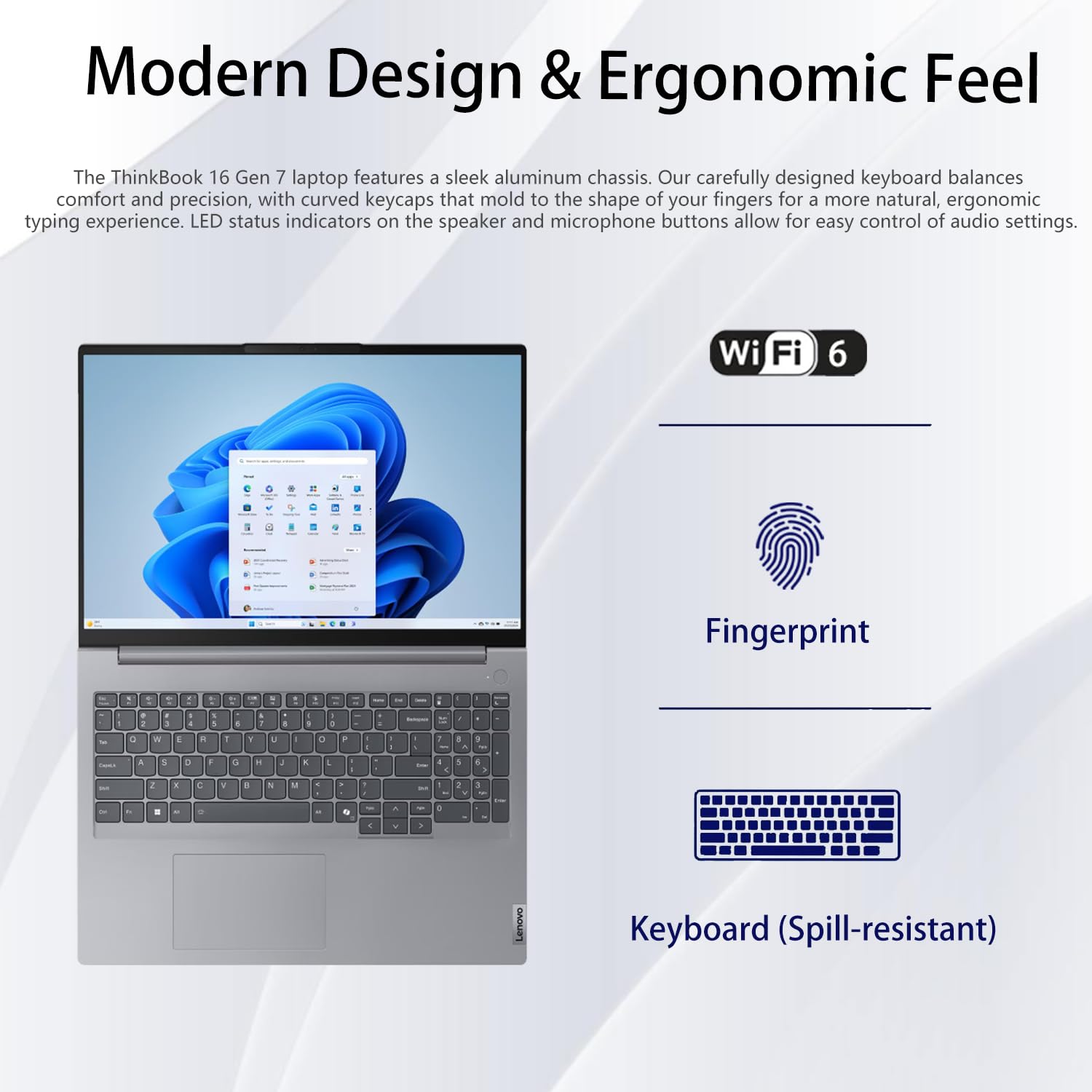 Lenovo ThinkBook 16 Gen 7 Business Laptop, 16” FHD+, AMD Ryzen 5 7533HS, 32GB DDR5, 1TB SSD, Wi-Fi 6, HDMI, Fingerprint, SD Card Reader, HD Webcam with Privacy Shutter, Windows 11 Pro, w/Bundle