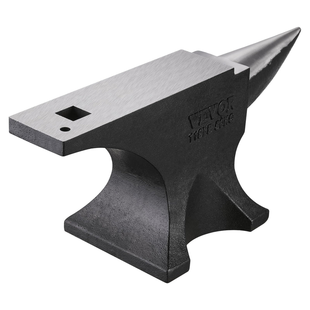 VEVOR Single Horn Anvil, 9 Lbs Cast Steel Anvil, High Hardness Rugged Round Horn Anvil Blacksmith, Compact Design and Stable Base, Forge Tools and Equipment, Metalsmith Tool for Bending and Shaping