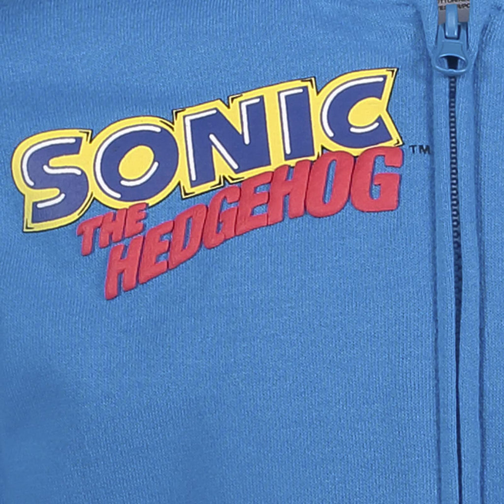 SEGA Sonic the Hedgehog Cosplay Fleece Zip-Up Hoodie Toddler to Big Kid