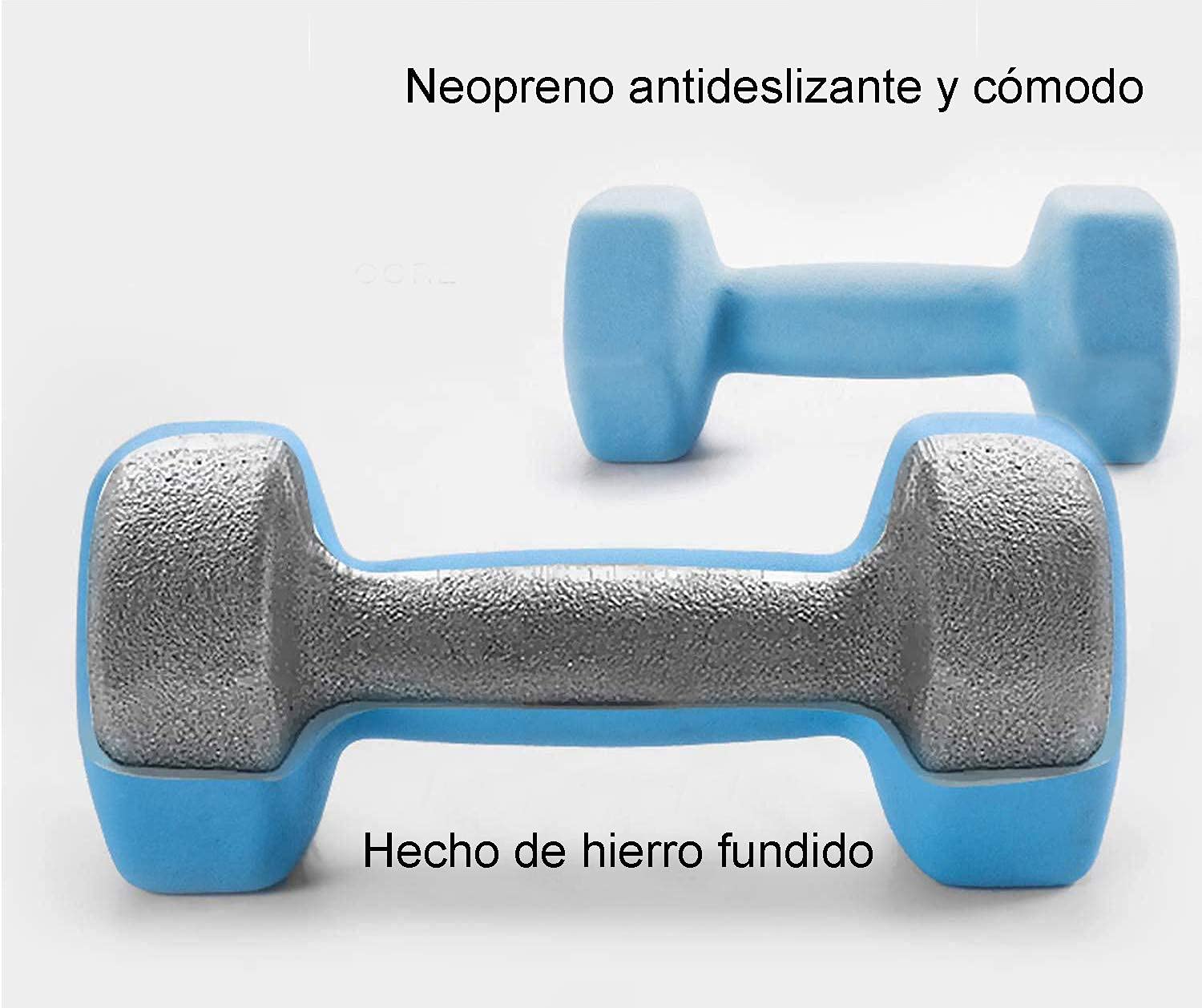 FUXION Neoprene Dumbbell Hand Weights, Sets of 2 Hexagon Non-Slip Weights for Home Gym Yoga Pilates Workout