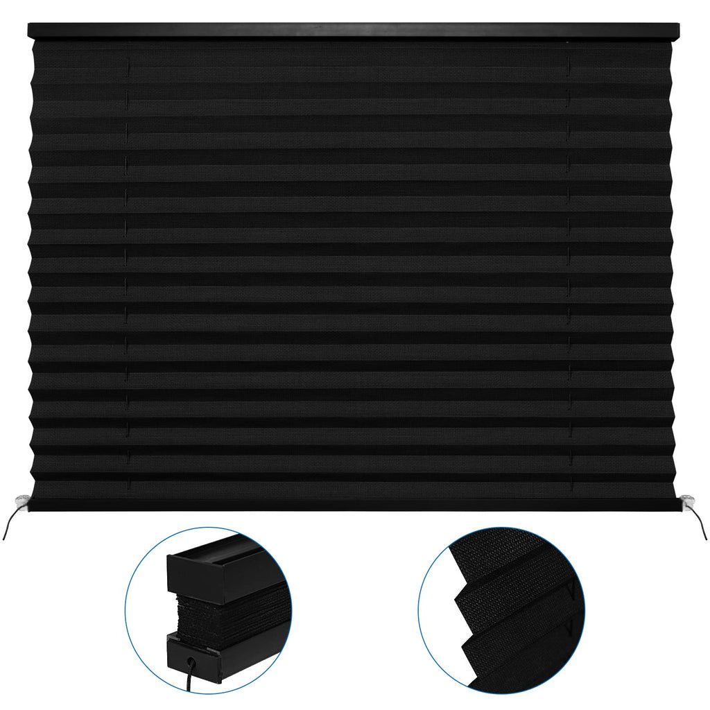 NOVINO RV Blinds Shades for Camper Window,RV Shades Pleated Camper Blinds for Travel Trailer Motor Coach Motorhome Window-14 W x 24" L