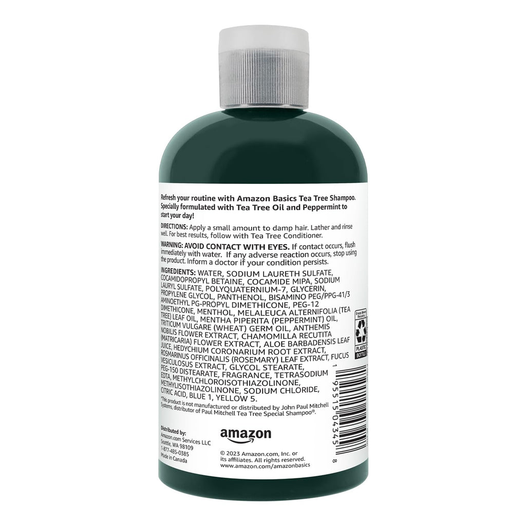 Amazon Basics Tea Tree Conditioner with Peppermint and Lavender, 10.14 Fl Oz, Pack of 1