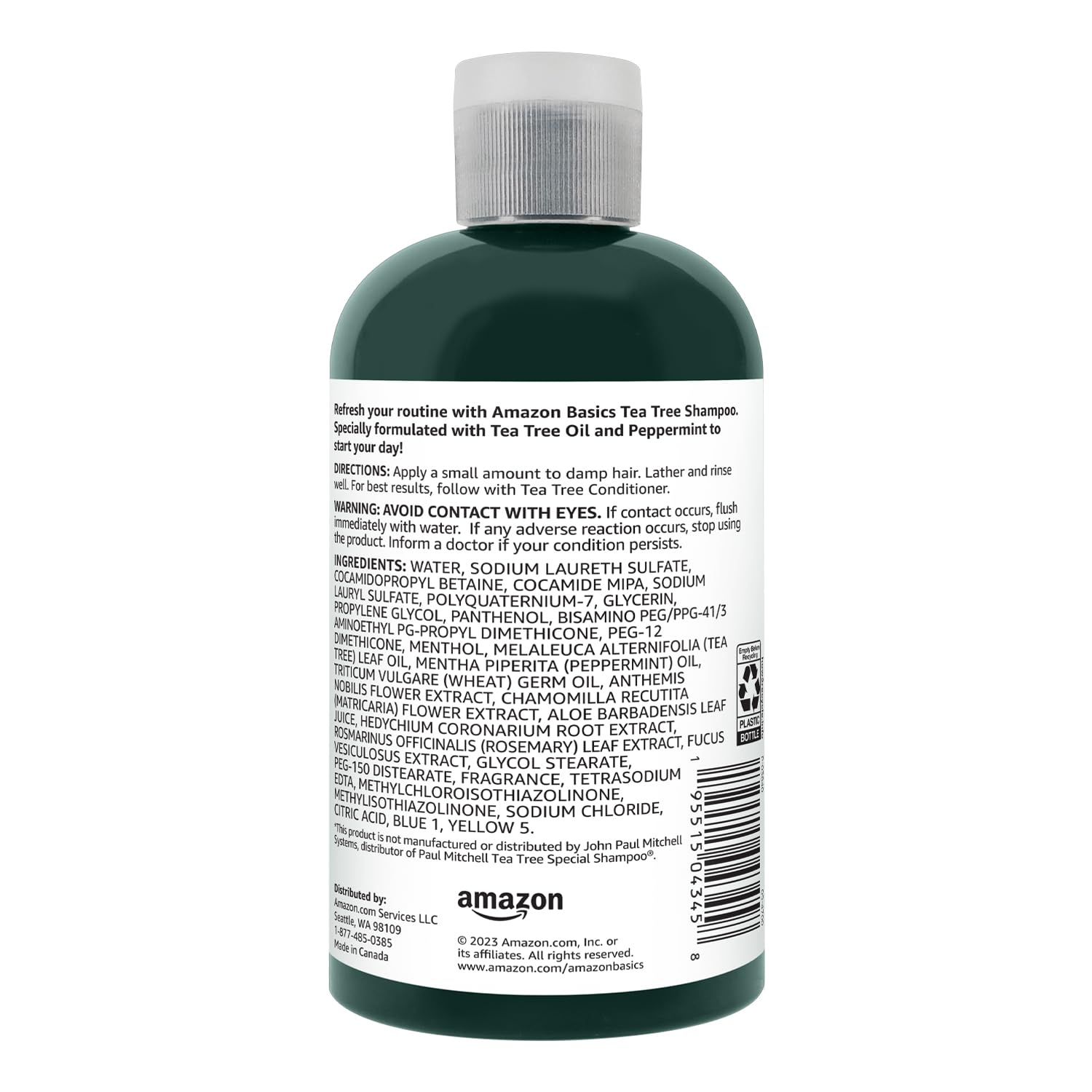Amazon Basics Tea Tree Conditioner with Peppermint and Lavender, 10.14 Fl Oz, Pack of 1