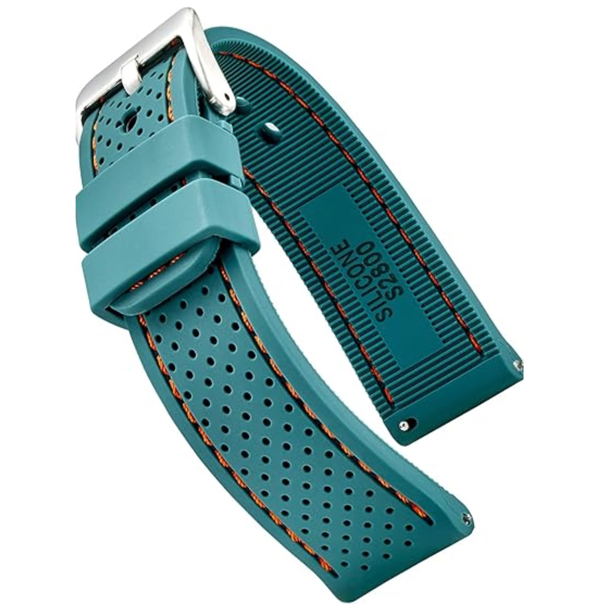 ALPINE Sporty Premium Soft Silicone Adjustable Watch Band - Replacement Rubber Watch Bands for Women & Men - Waterproof Quick Release Watch Straps - Compatible with Regular & Smart Watch Bands