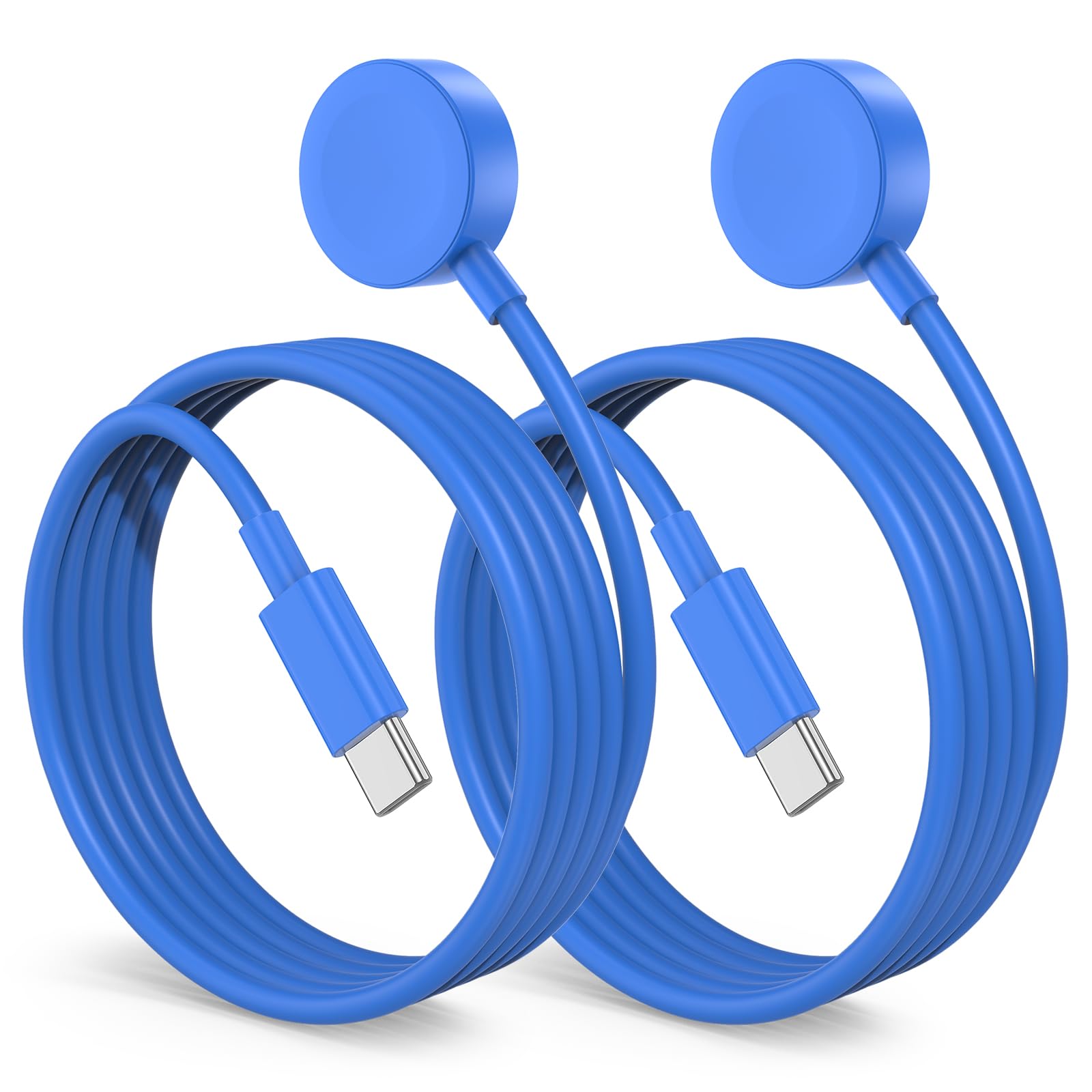 2Pack for Apple Watch Charger Cable, 3FT USB C to Magnetic Wireless Fast i-Watch Charging Cord [Portable], Compatible with iWatch Series Ultra/9/8/7/6/SE/SE2/5/4/3/2 - Black