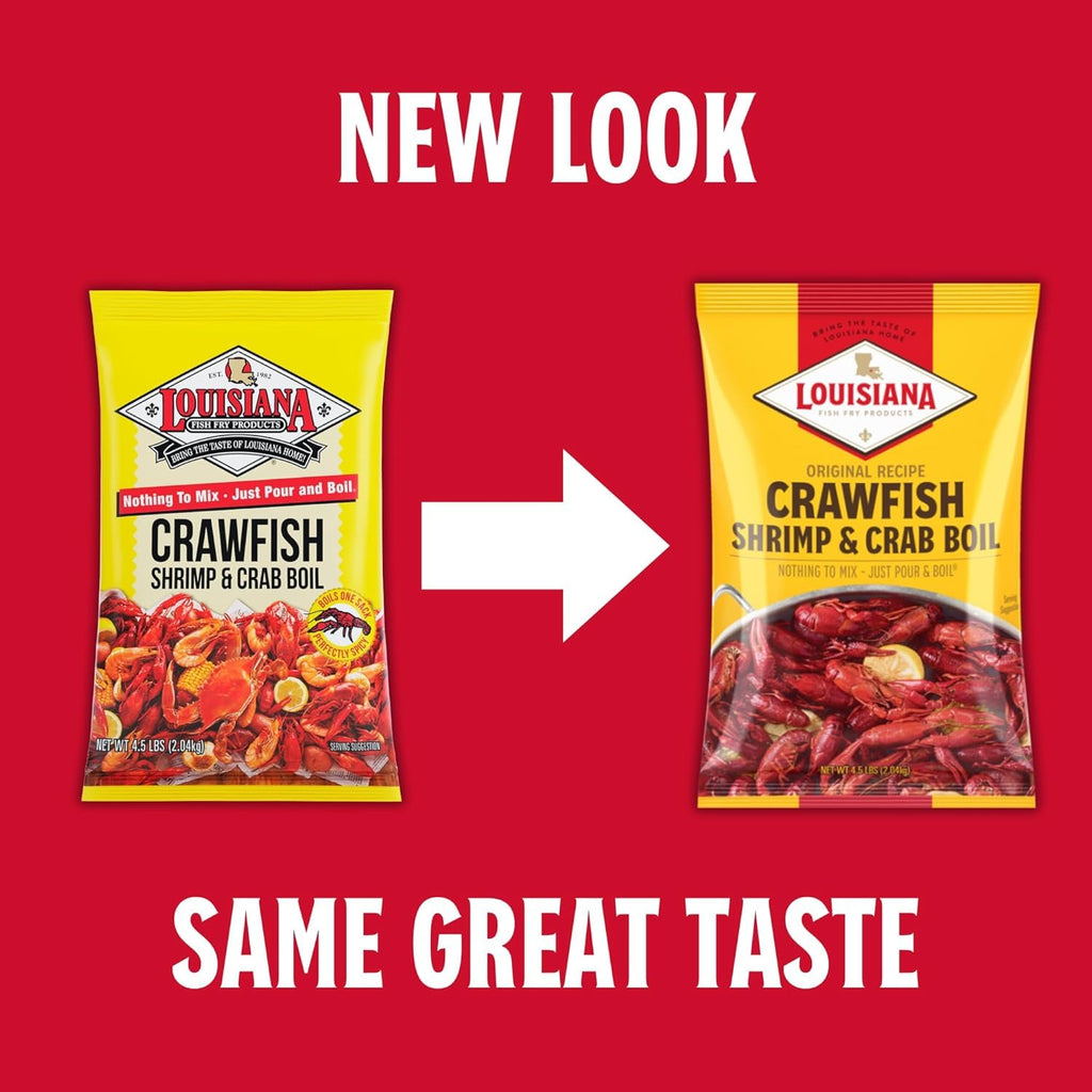 Louisiana Fish Fry Products Crawfish, Shrimp & Crab Boil Seasoning - Spicy & Delicious Seafood Powder Complete Seasoning - Low Salt Cajun Seasoning (4.5 Pound (Pack of 2))