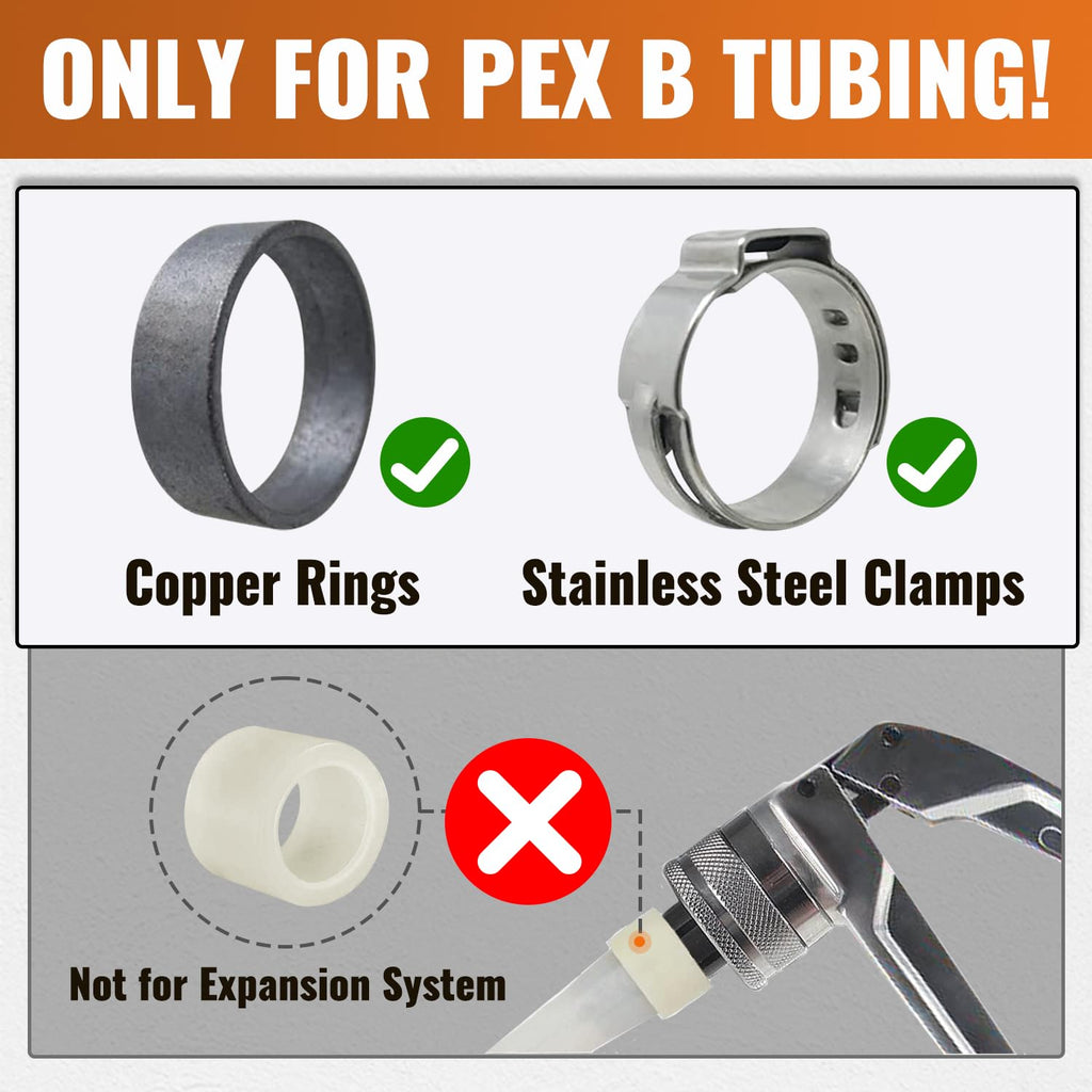 SUNGATOR 15-Pack 1/2 Inch PEX Fittings, 5 Each Elbow Tee Coupling, No Lead Brass, Pex Fittings 1/2 Inch Assortment, UPC, NSF Certified