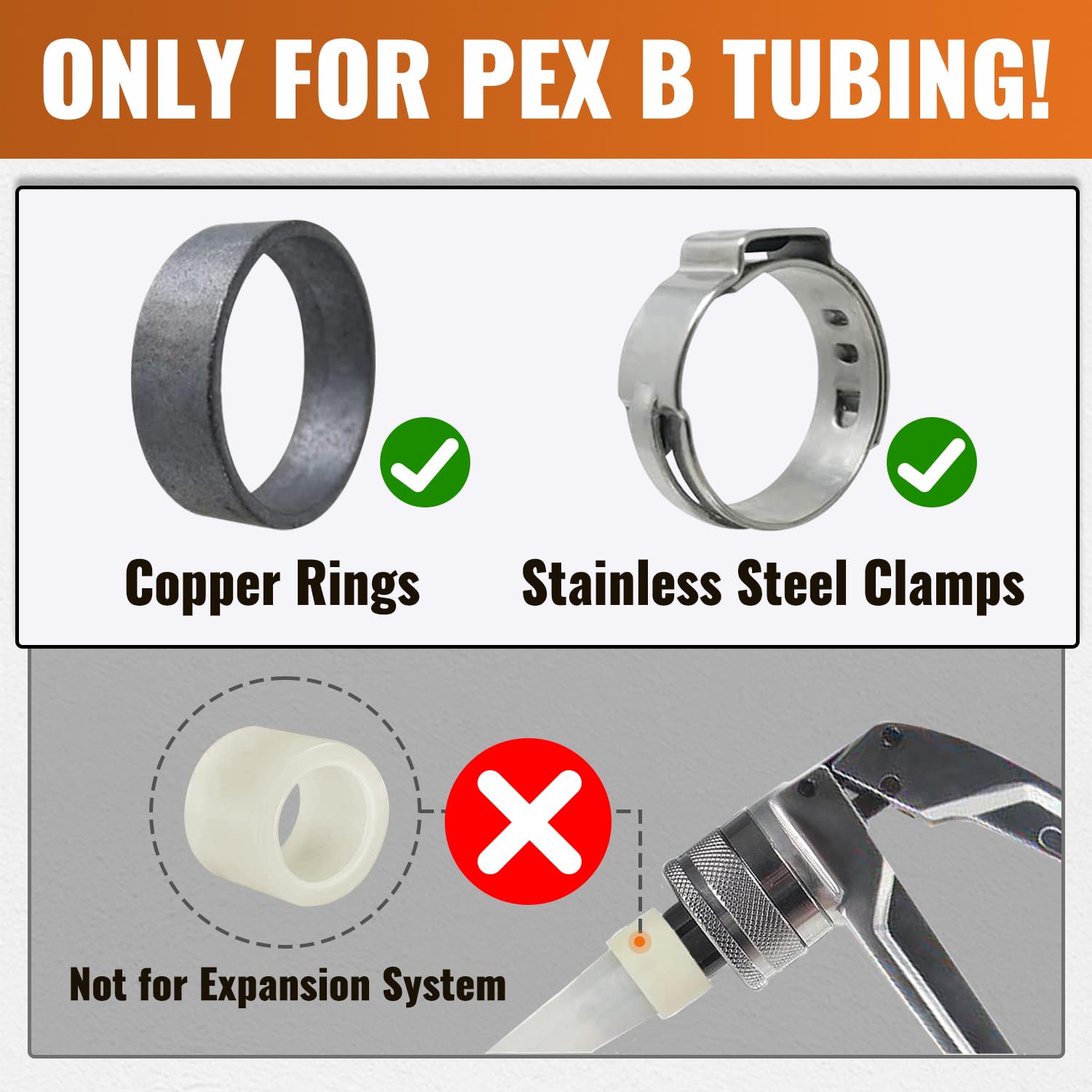 SUNGATOR 15-Pack 1/2 Inch PEX Fittings, 5 Each Elbow Tee Coupling, No Lead Brass, Pex Fittings 1/2 Inch Assortment, UPC, NSF Certified