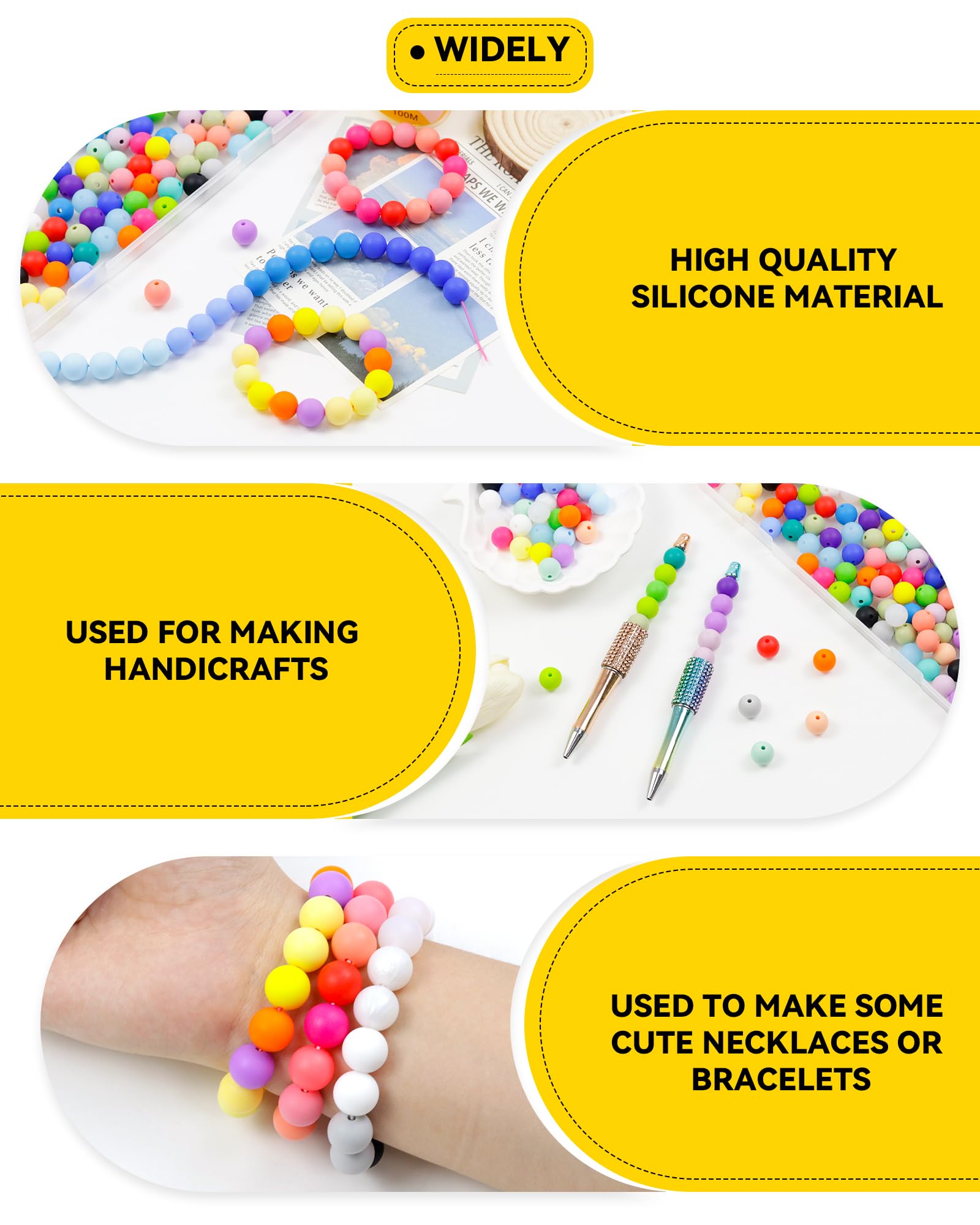 180PCS FIVEIZERO Silicone Beads – 30 Colors 12mm Round Rubber Beads Bulk for DIY Crafts, Keychain Accessories & Jewelry Making | Soft Silicone, Seamless Finish, Easy to String, Fade Resistant, Durable for Daily Use