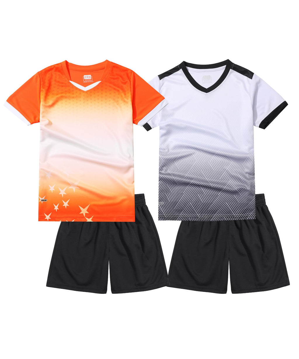 M2C Boys 2-Pack Jersey Soccer Knit Set Sport Team Uniform Shirt and Shorts
