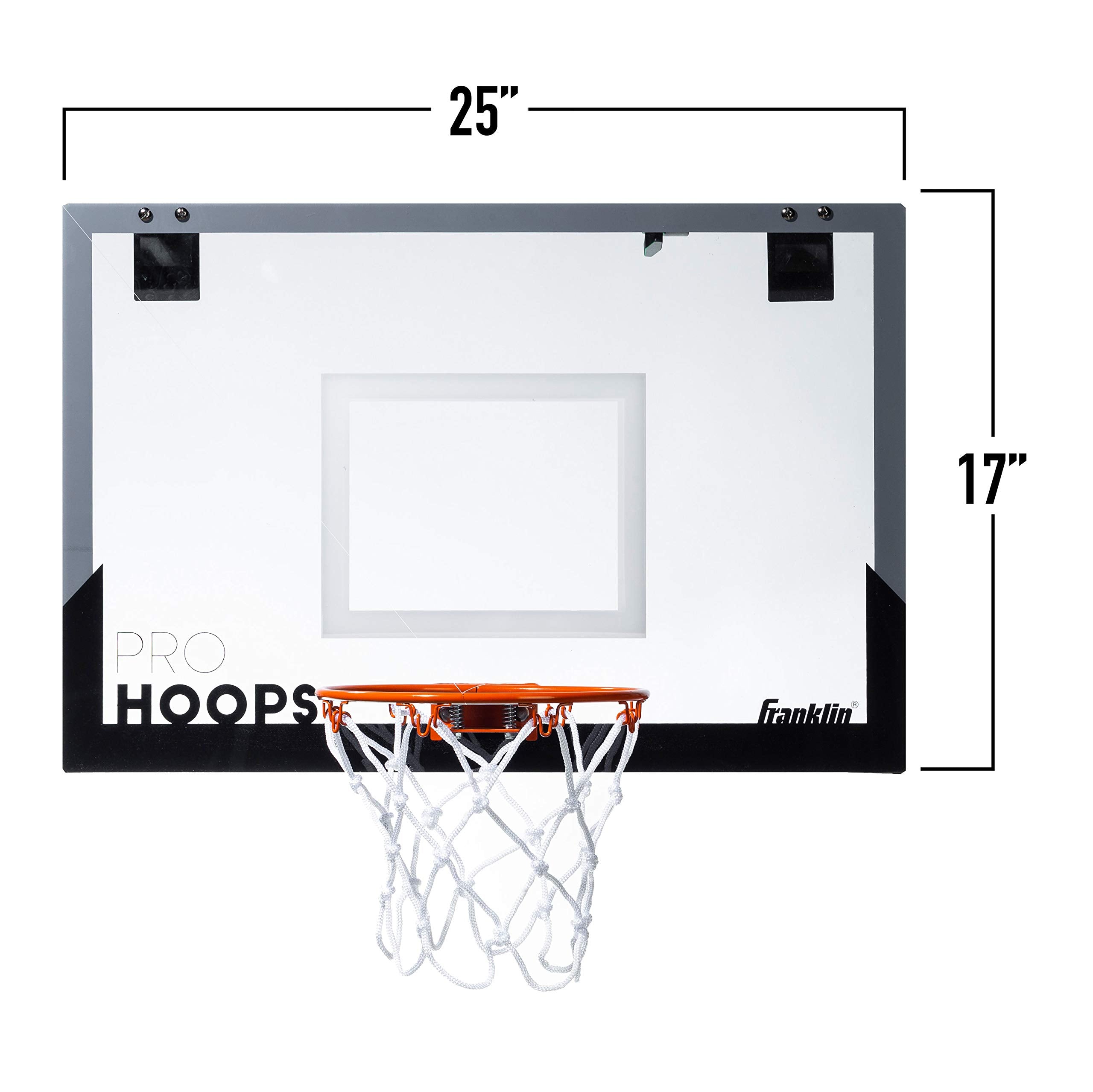Franklin Sports Mini Basketball Hoops-Indoor Over The Door Mini Hoop+Basketball Sets-Perfect Accessory for Bedroom+Office