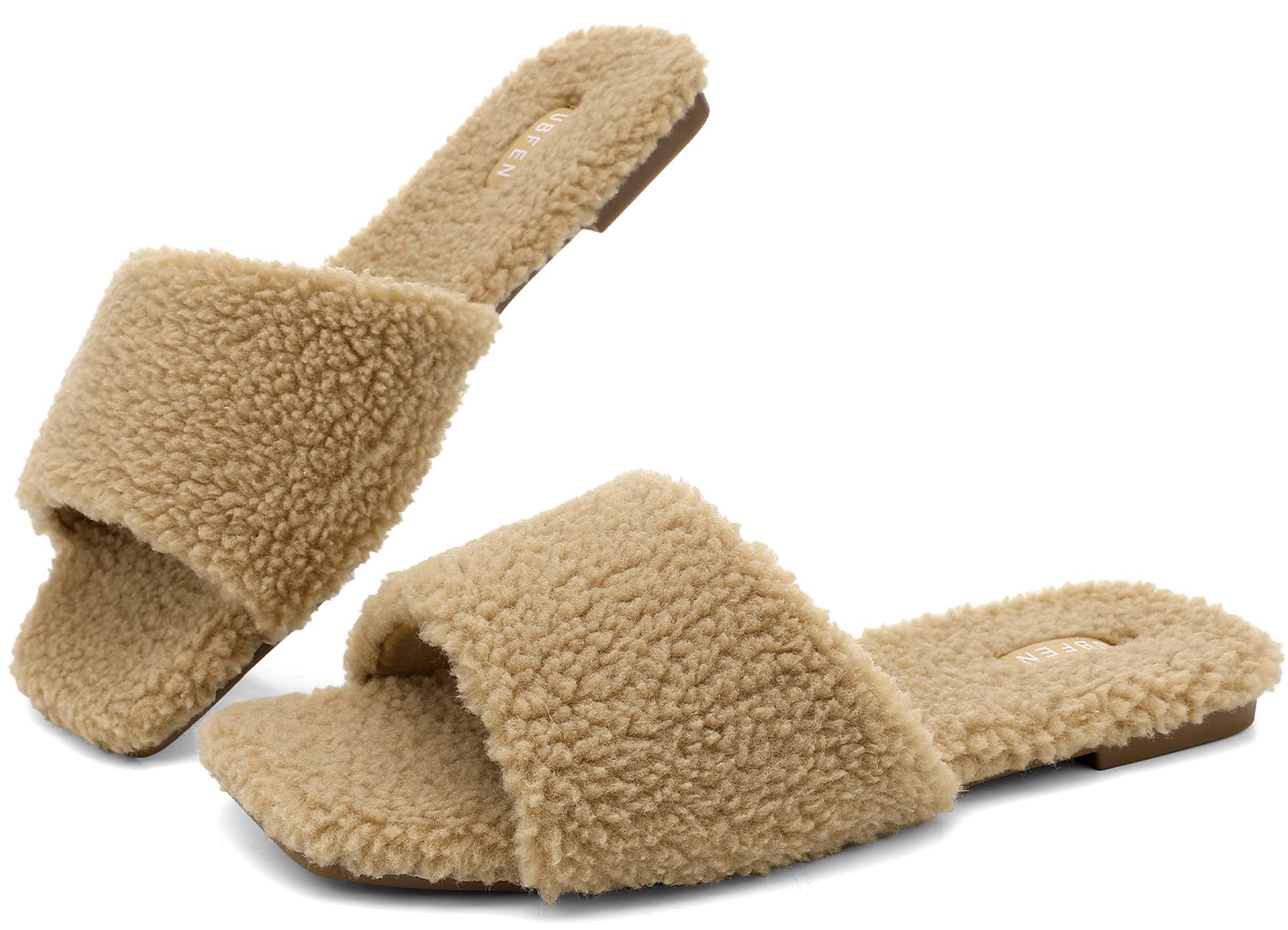 UBFEN Womens Mens Slippers Memory Foam Comfort Fuzzy Plush Lining Slip On House Shoes