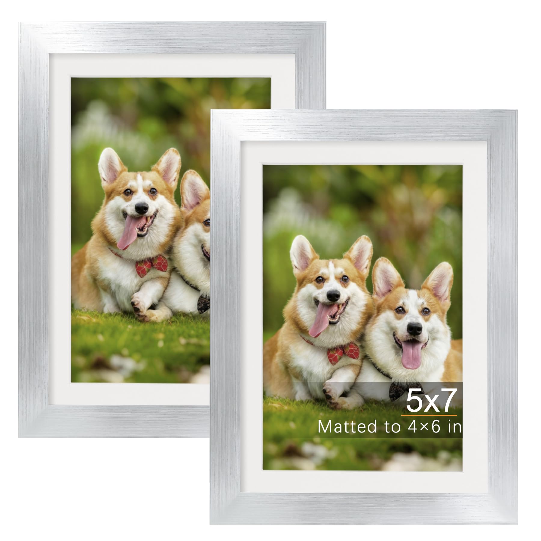 TOFOREVO Picture Frames 4x4 Set of 2 Black Wood Grain Photo Frame for Gallery Wall Mounting or Tabletop Display